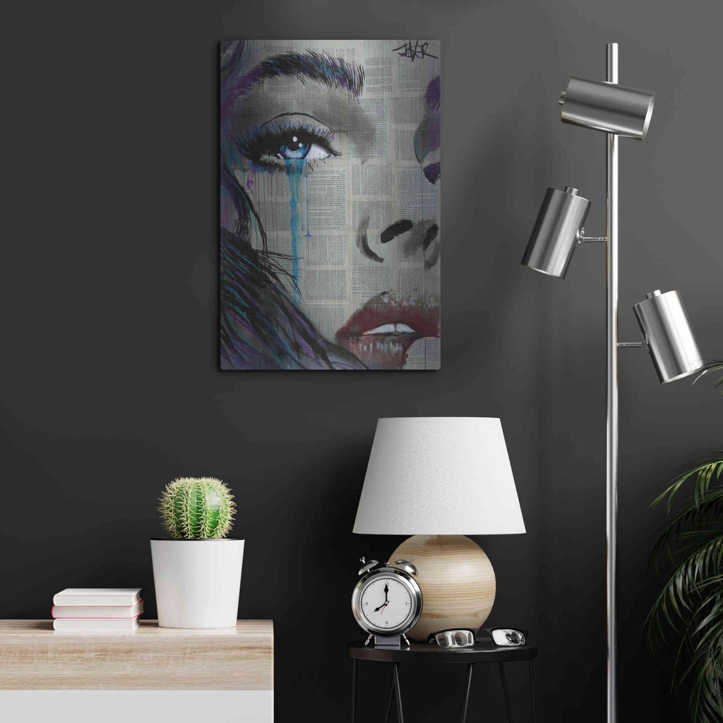 Luxe Metal Art 'Face To Face' by Loui Jover, Metal Wall Art,16x24
