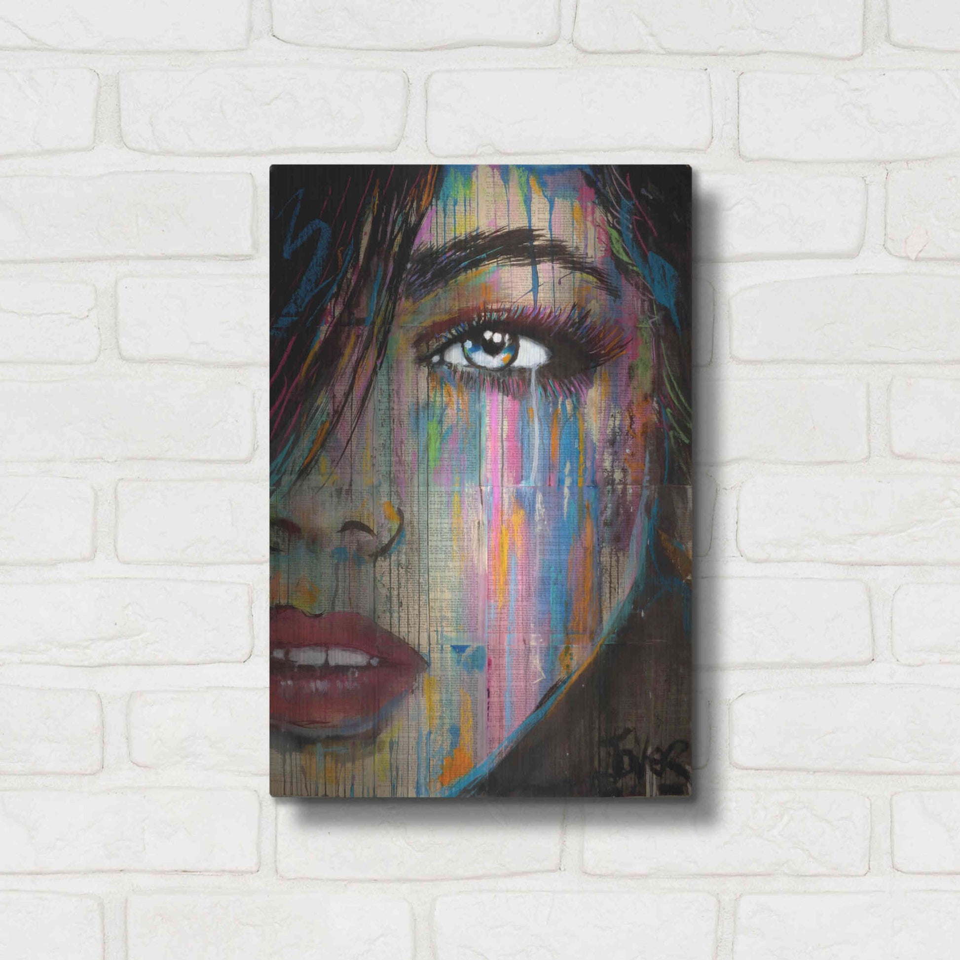 Luxe Metal Art 'Falling Out' by Loui Jover, Metal Wall Art,12x16