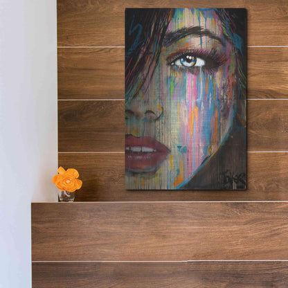 Luxe Metal Art 'Falling Out' by Loui Jover, Metal Wall Art,12x16