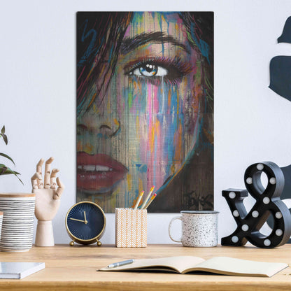 Luxe Metal Art 'Falling Out' by Loui Jover, Metal Wall Art,12x16