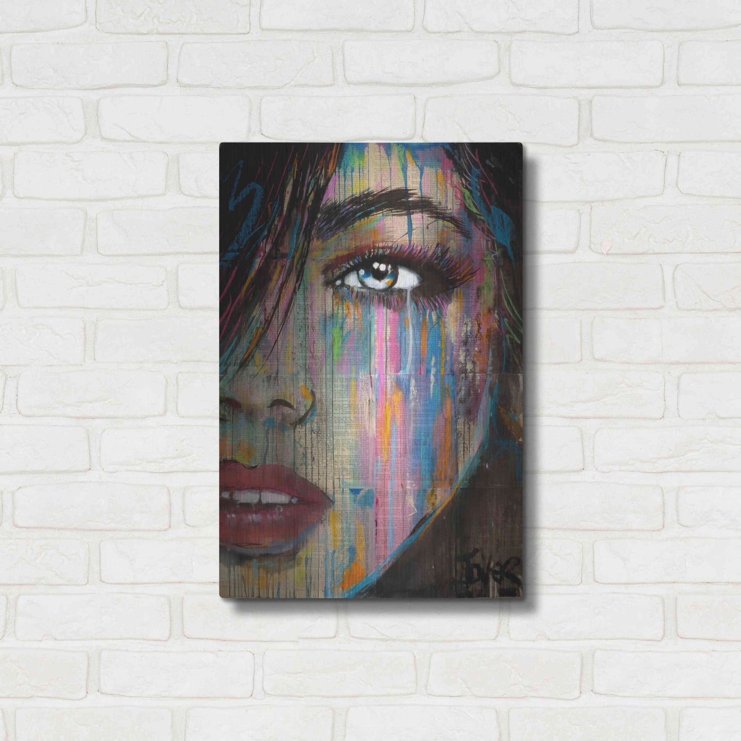 Luxe Metal Art 'Falling Out' by Loui Jover, Metal Wall Art,16x24