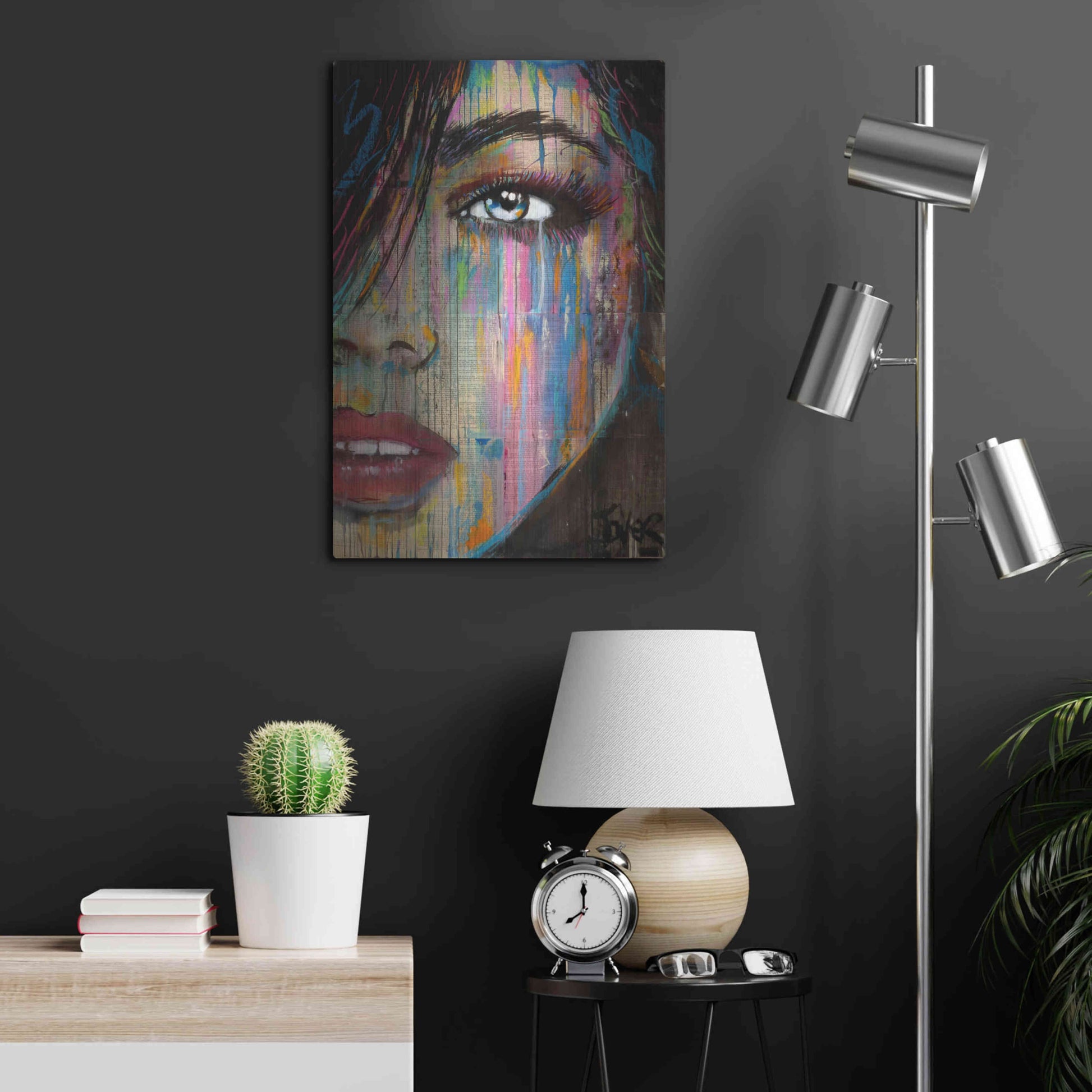 Luxe Metal Art 'Falling Out' by Loui Jover, Metal Wall Art,16x24