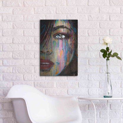Luxe Metal Art 'Falling Out' by Loui Jover, Metal Wall Art,16x24