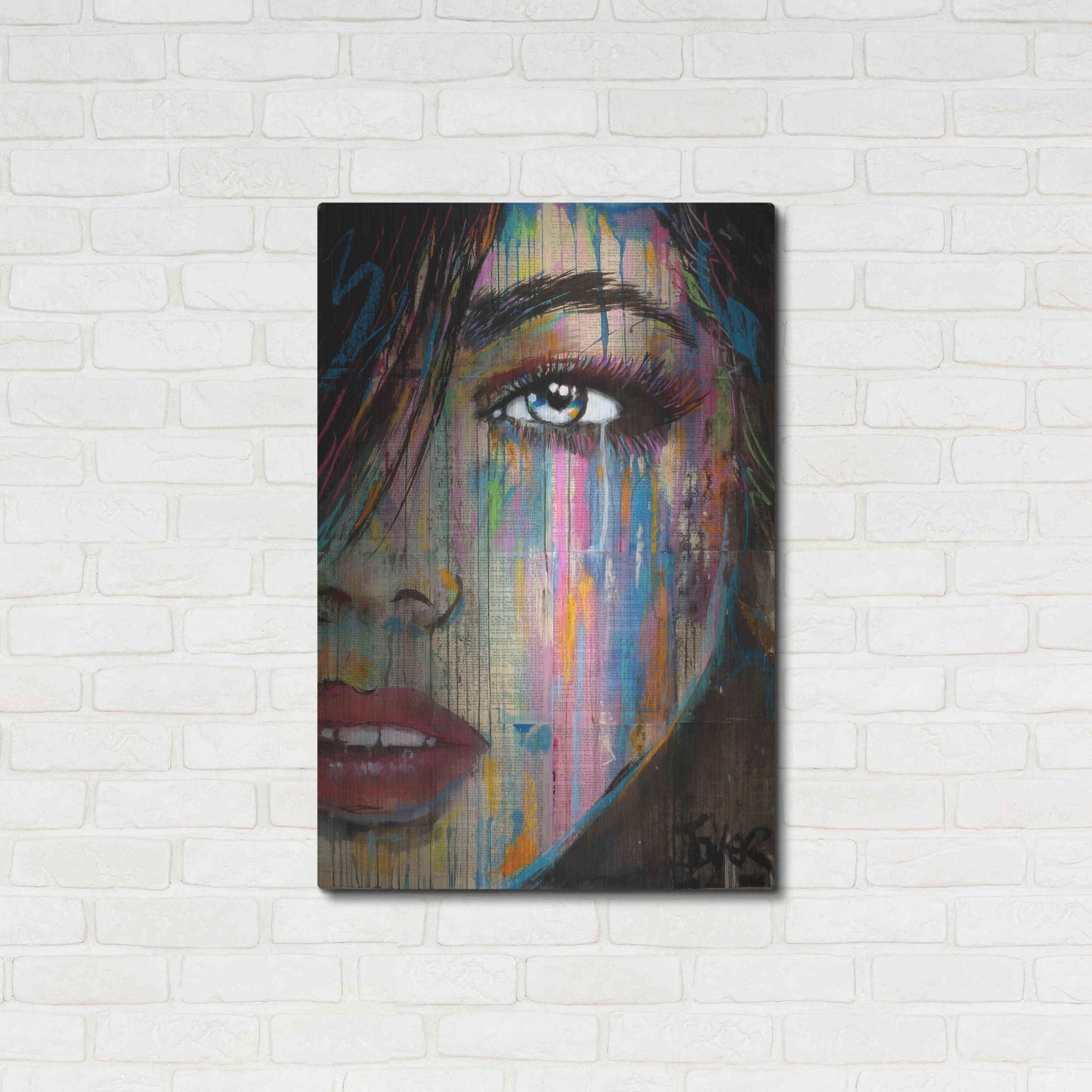 Luxe Metal Art 'Falling Out' by Loui Jover, Metal Wall Art,24x36
