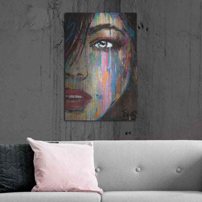 Luxe Metal Art 'Falling Out' by Loui Jover, Metal Wall Art,24x36