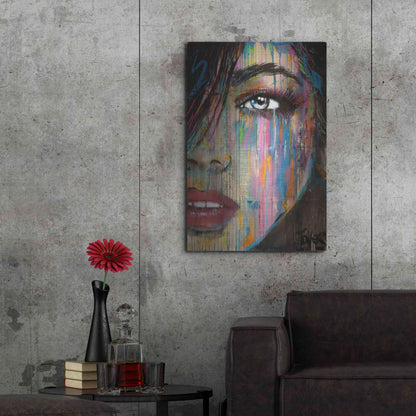 Luxe Metal Art 'Falling Out' by Loui Jover, Metal Wall Art,24x36
