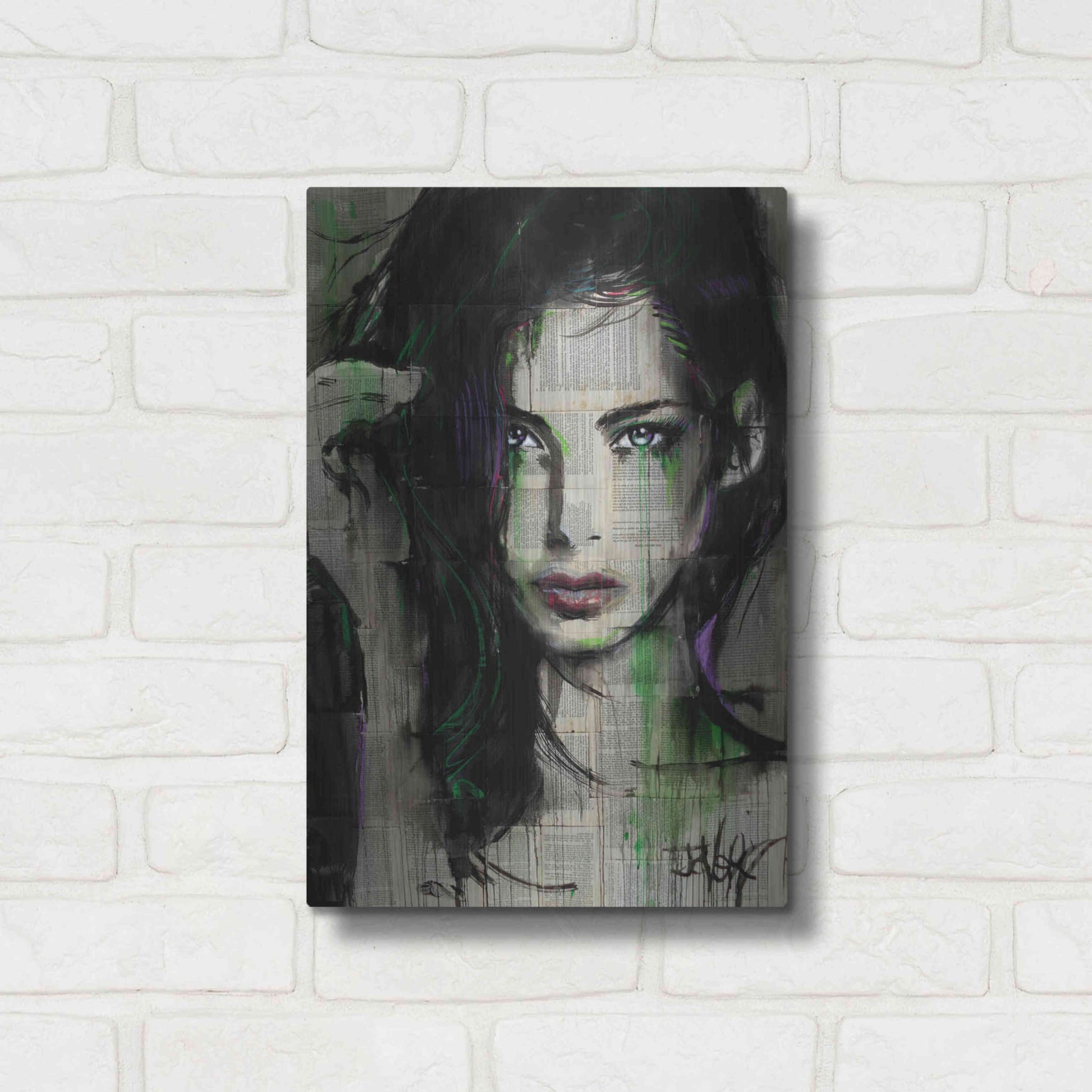 Luxe Metal Art 'Green Bay' by Loui Jover, Metal Wall Art,12x16