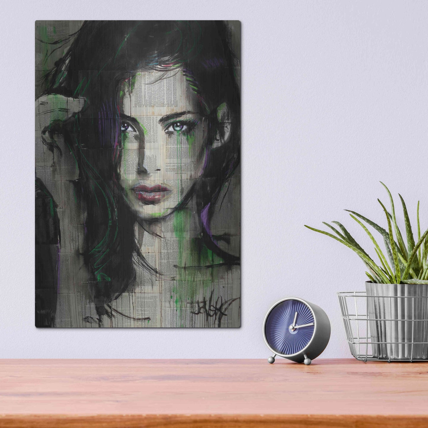 Luxe Metal Art 'Green Bay' by Loui Jover, Metal Wall Art,12x16