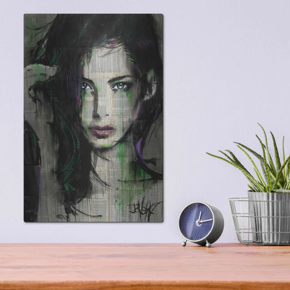 Luxe Metal Art 'Green Bay' by Loui Jover, Metal Wall Art,12x16