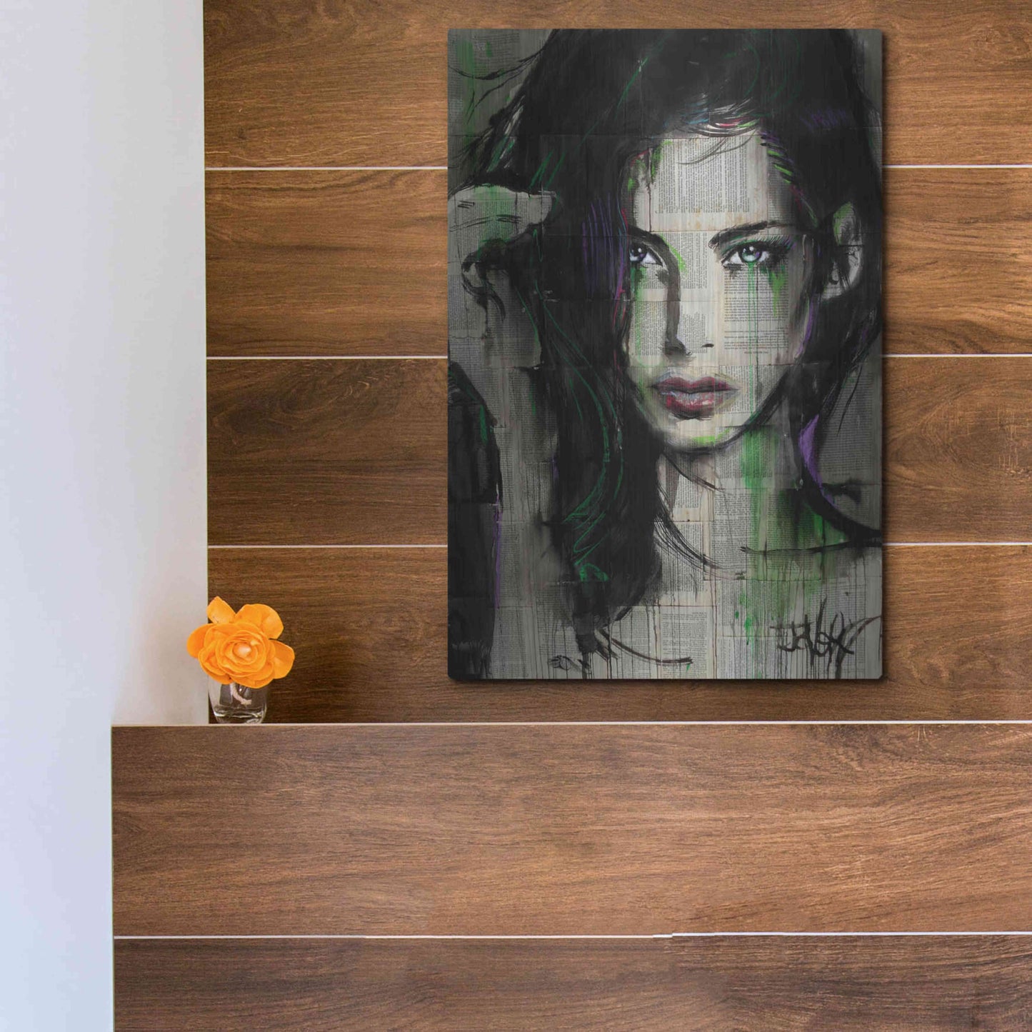 Luxe Metal Art 'Green Bay' by Loui Jover, Metal Wall Art,12x16