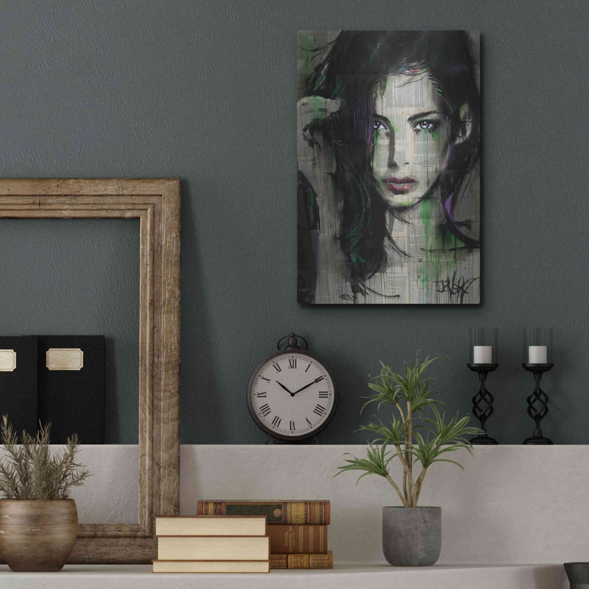 Luxe Metal Art 'Green Bay' by Loui Jover, Metal Wall Art,12x16