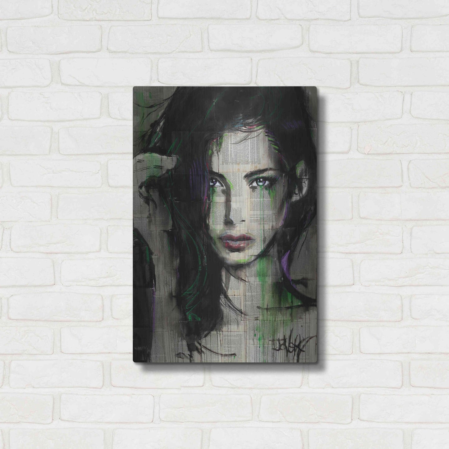 Luxe Metal Art 'Green Bay' by Loui Jover, Metal Wall Art,16x24