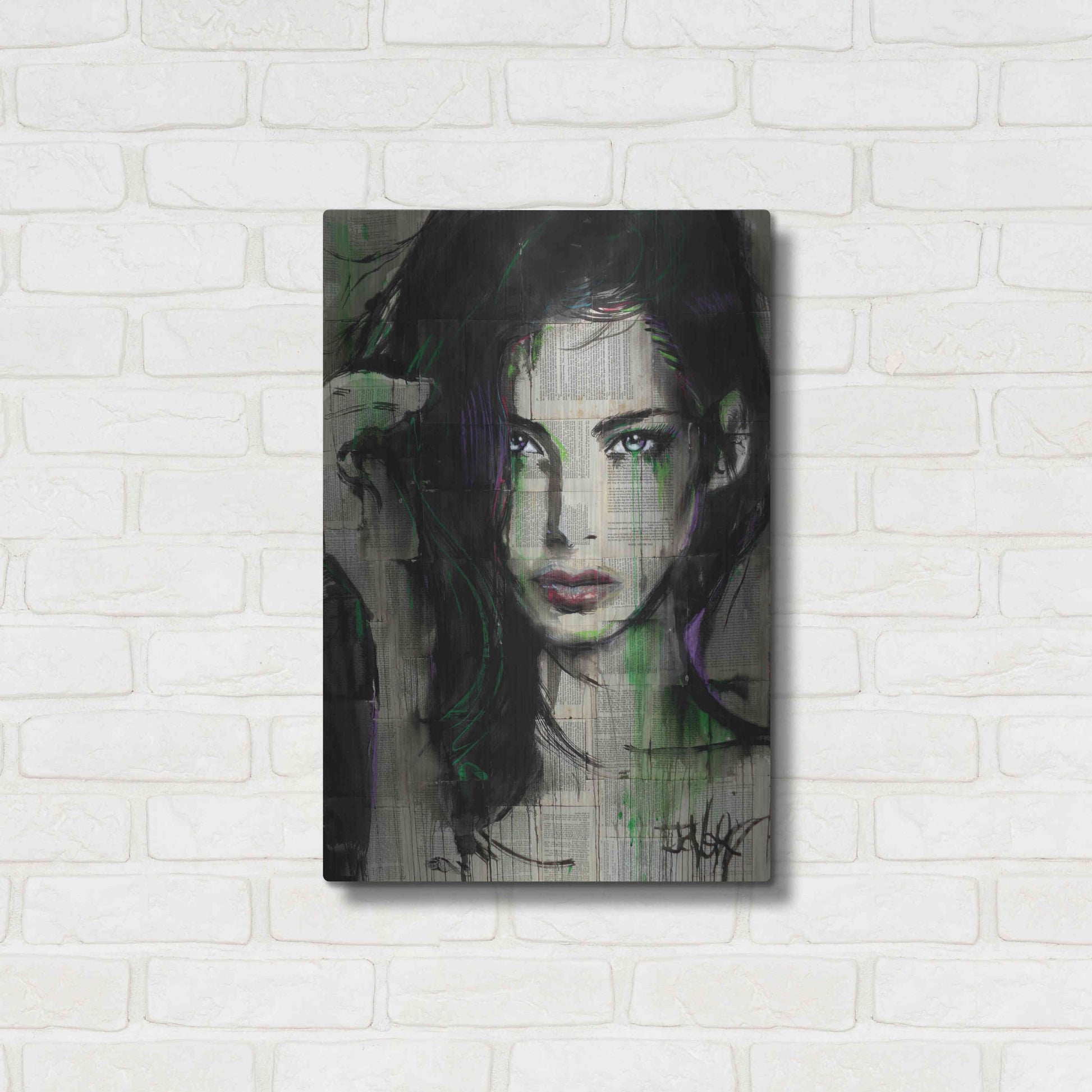 Luxe Metal Art 'Green Bay' by Loui Jover, Metal Wall Art,16x24