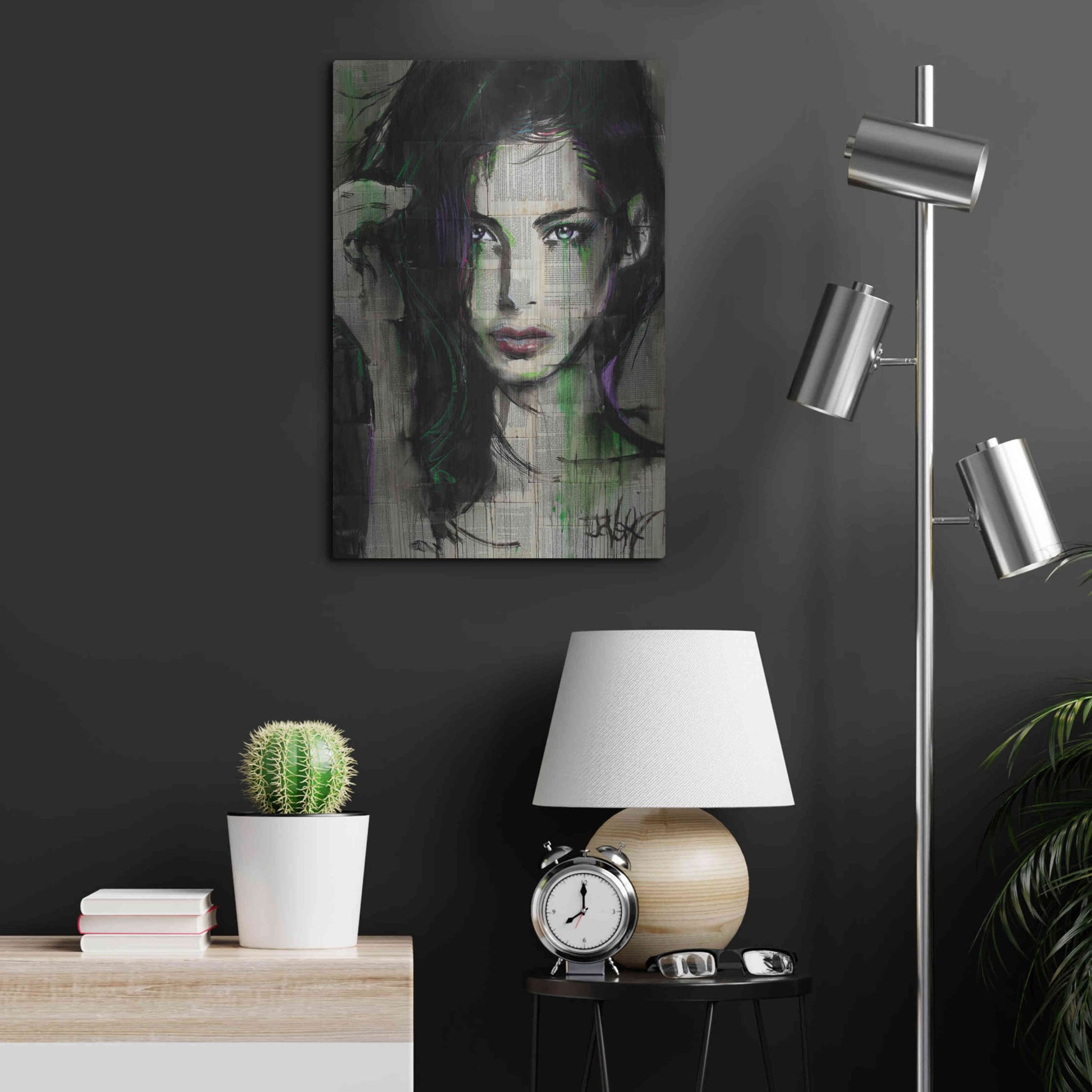 Luxe Metal Art 'Green Bay' by Loui Jover, Metal Wall Art,16x24