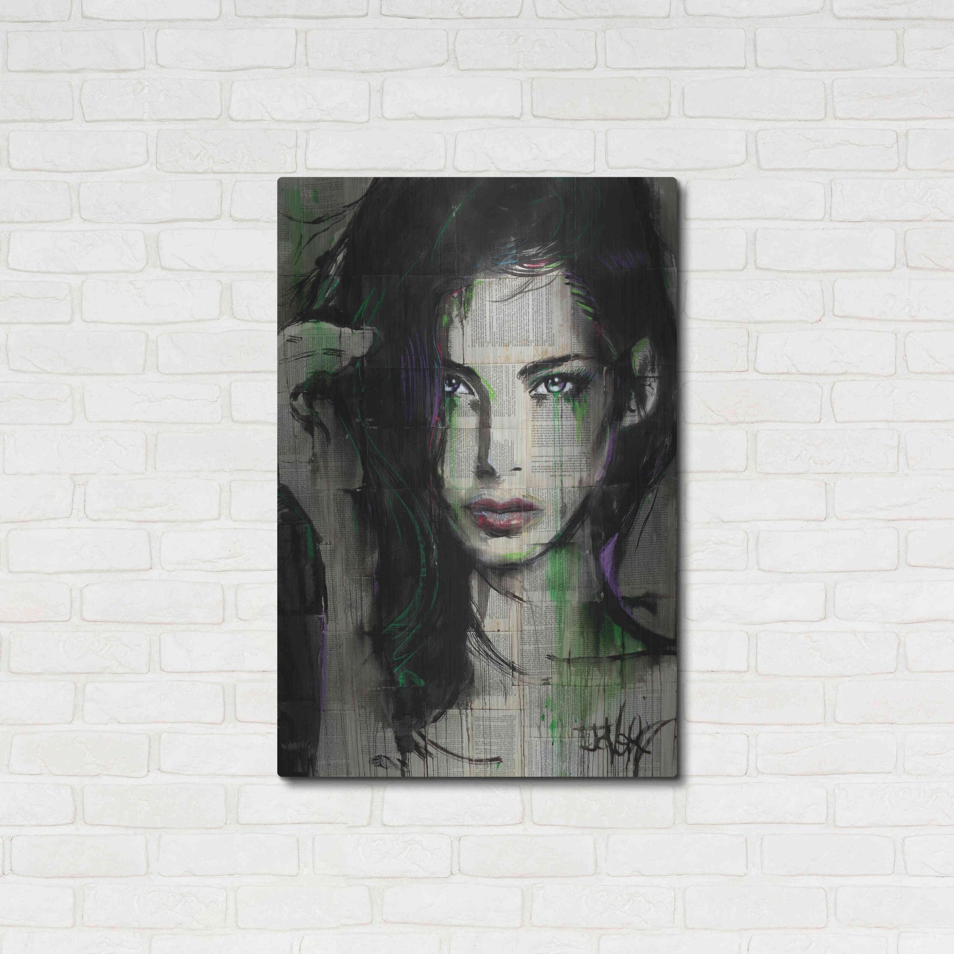 Luxe Metal Art 'Green Bay' by Loui Jover, Metal Wall Art,24x36