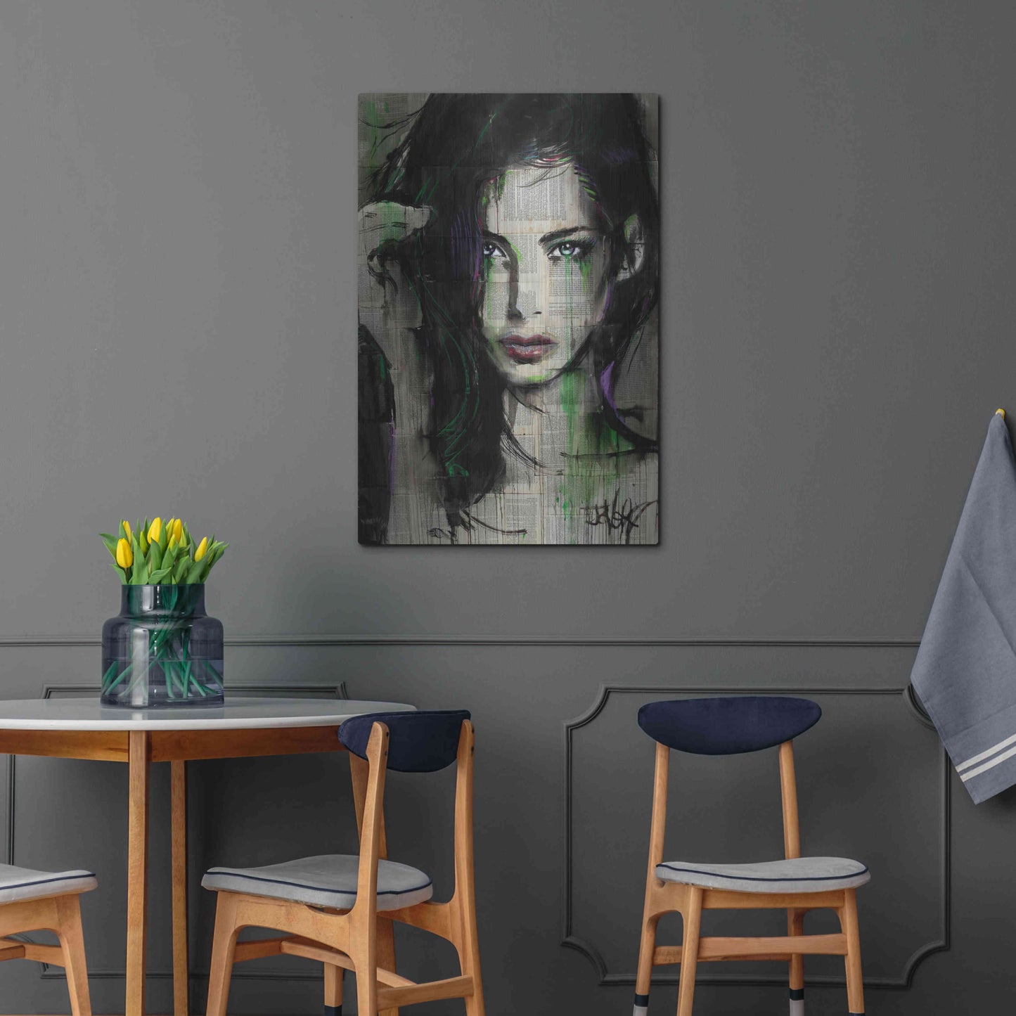 Luxe Metal Art 'Green Bay' by Loui Jover, Metal Wall Art,24x36