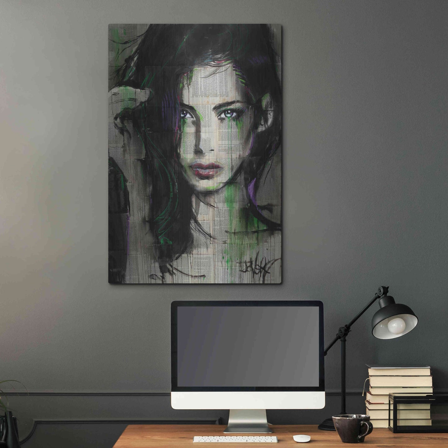 Luxe Metal Art 'Green Bay' by Loui Jover, Metal Wall Art,24x36