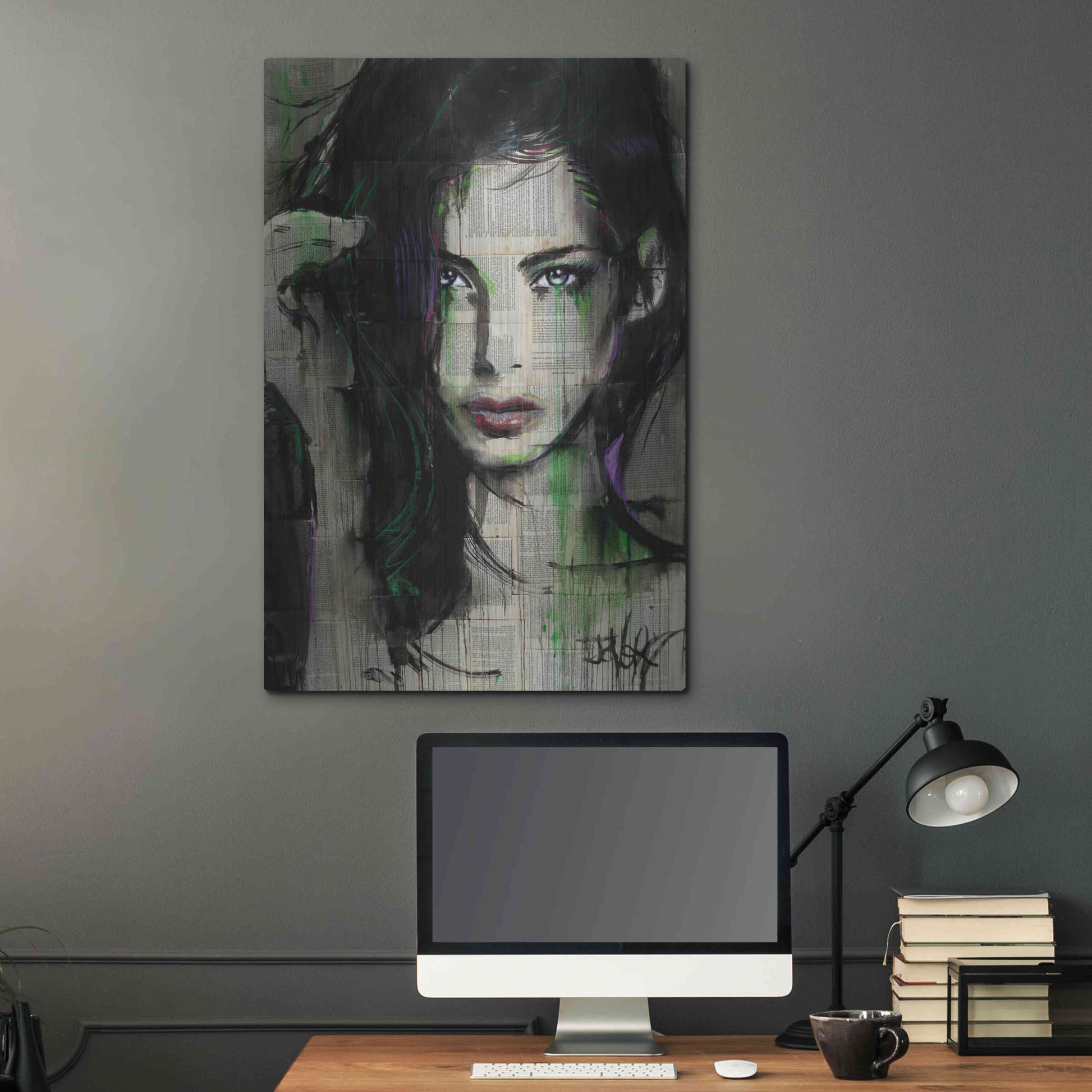 Luxe Metal Art 'Green Bay' by Loui Jover, Metal Wall Art,24x36