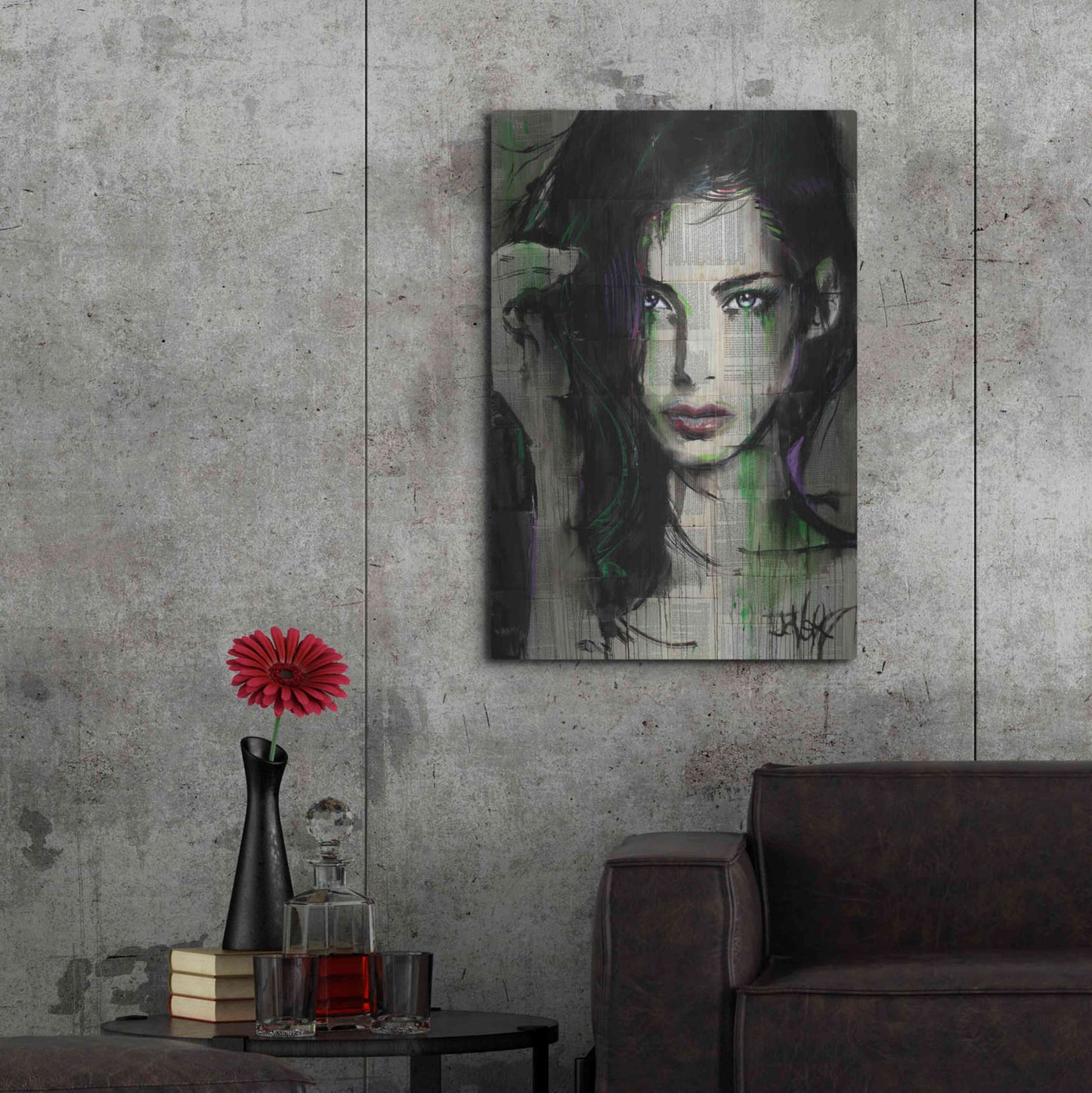 Luxe Metal Art 'Green Bay' by Loui Jover, Metal Wall Art,24x36