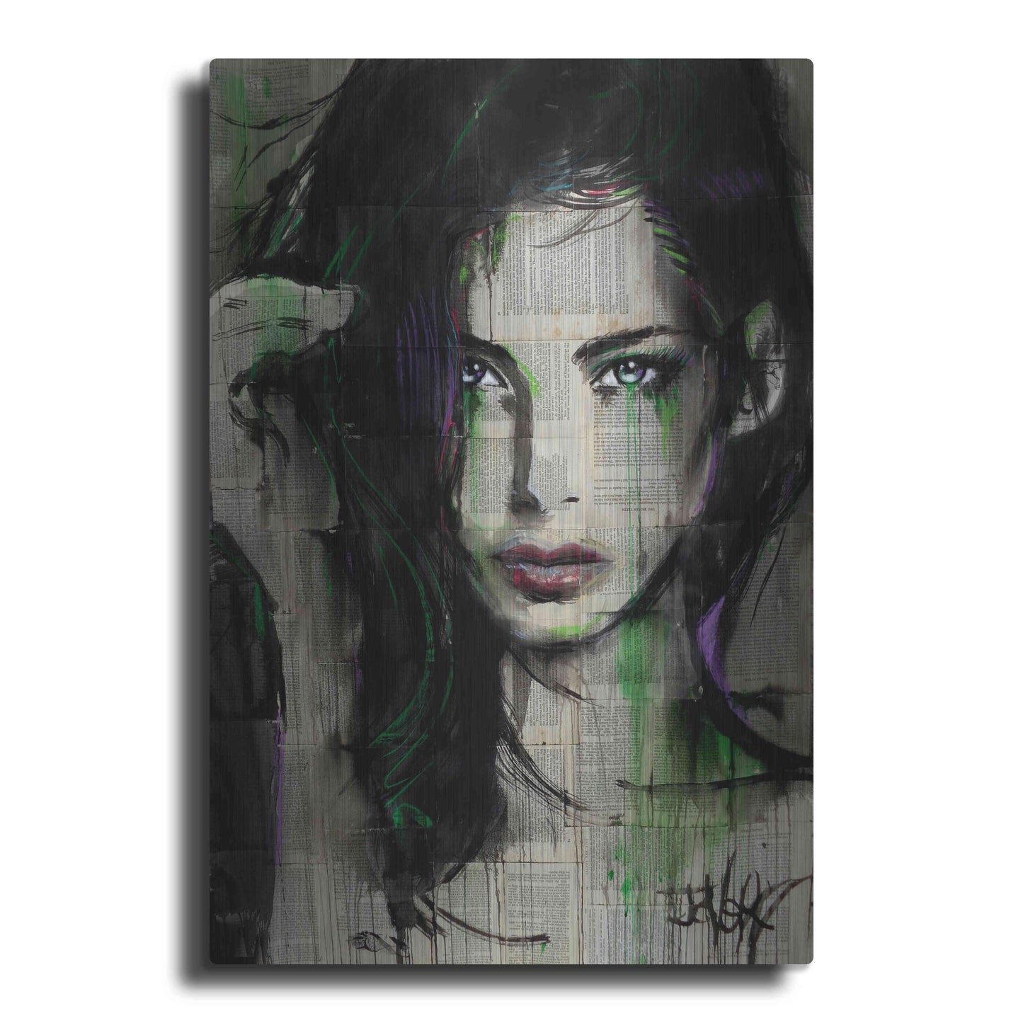 Luxe Metal Art 'Green Bay' by Loui Jover, Metal Wall Art