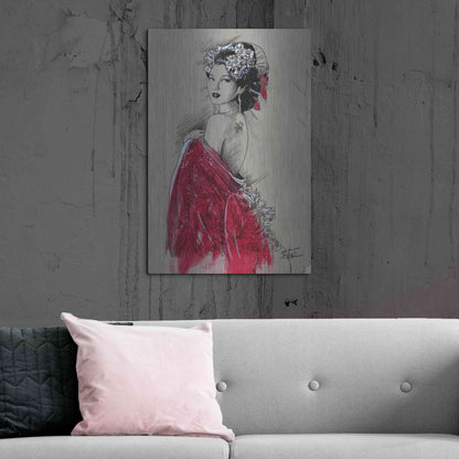 Luxe Metal Art 'Hong Kong Angel' by Loui Jover, Metal Wall Art,24x36