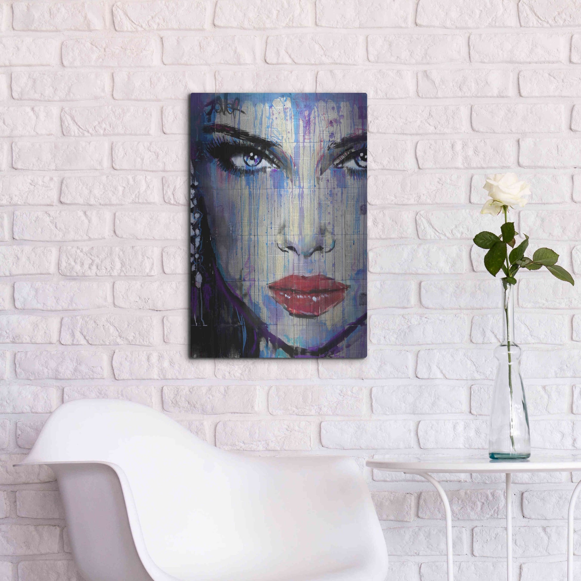 Luxe Metal Art 'In So Much' by Loui Jover, Metal Wall Art,16x24