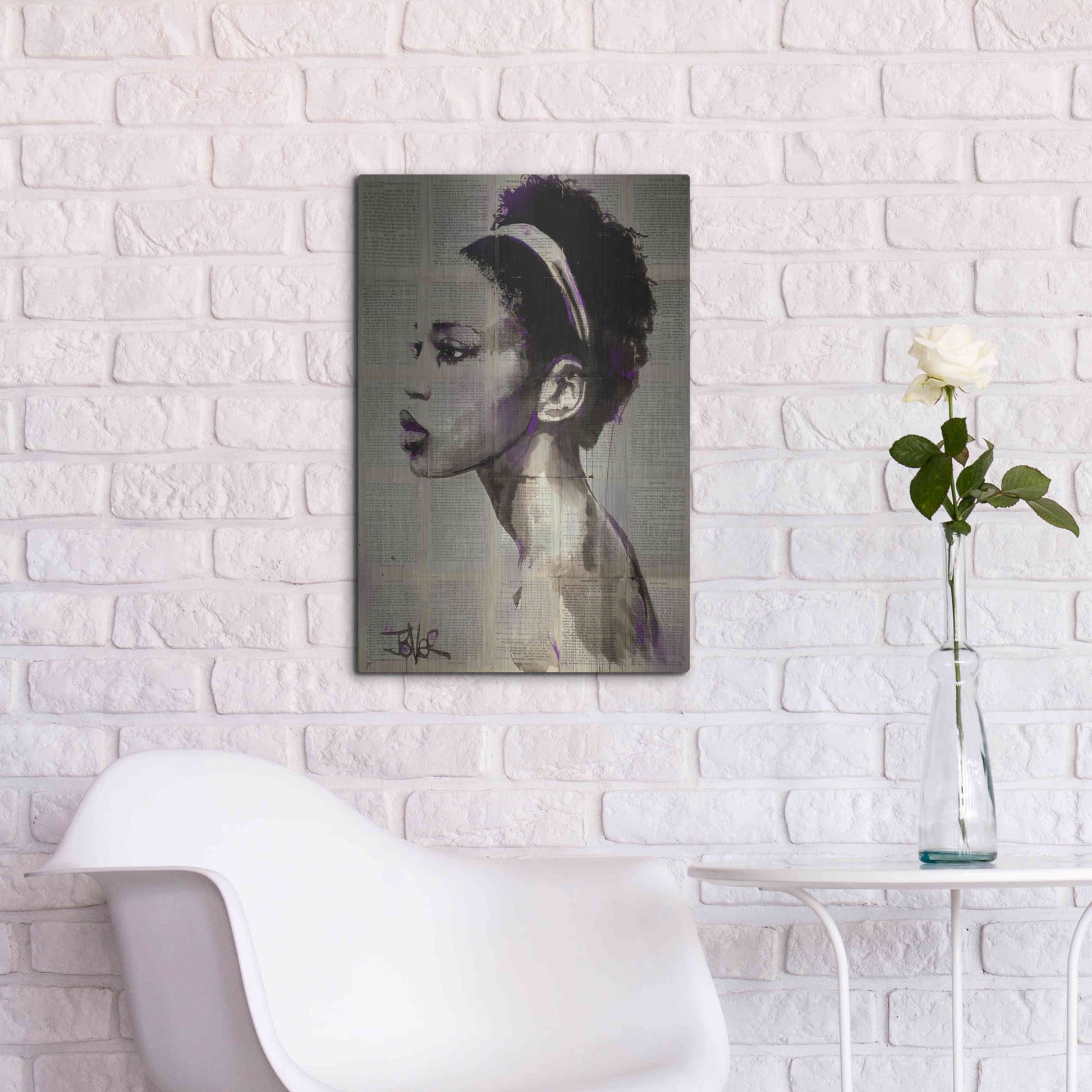 Luxe Metal Art 'Legends' by Loui Jover, Metal Wall Art,16x24