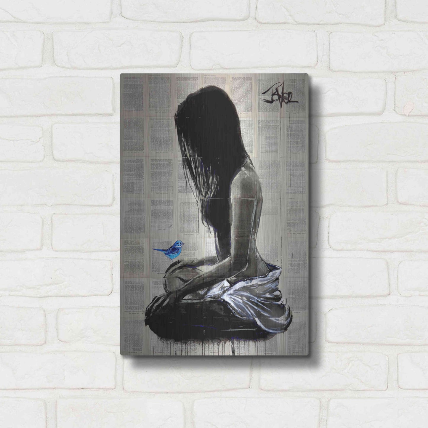 Luxe Metal Art 'Maiden Hope' by Loui Jover, Metal Wall Art,12x16