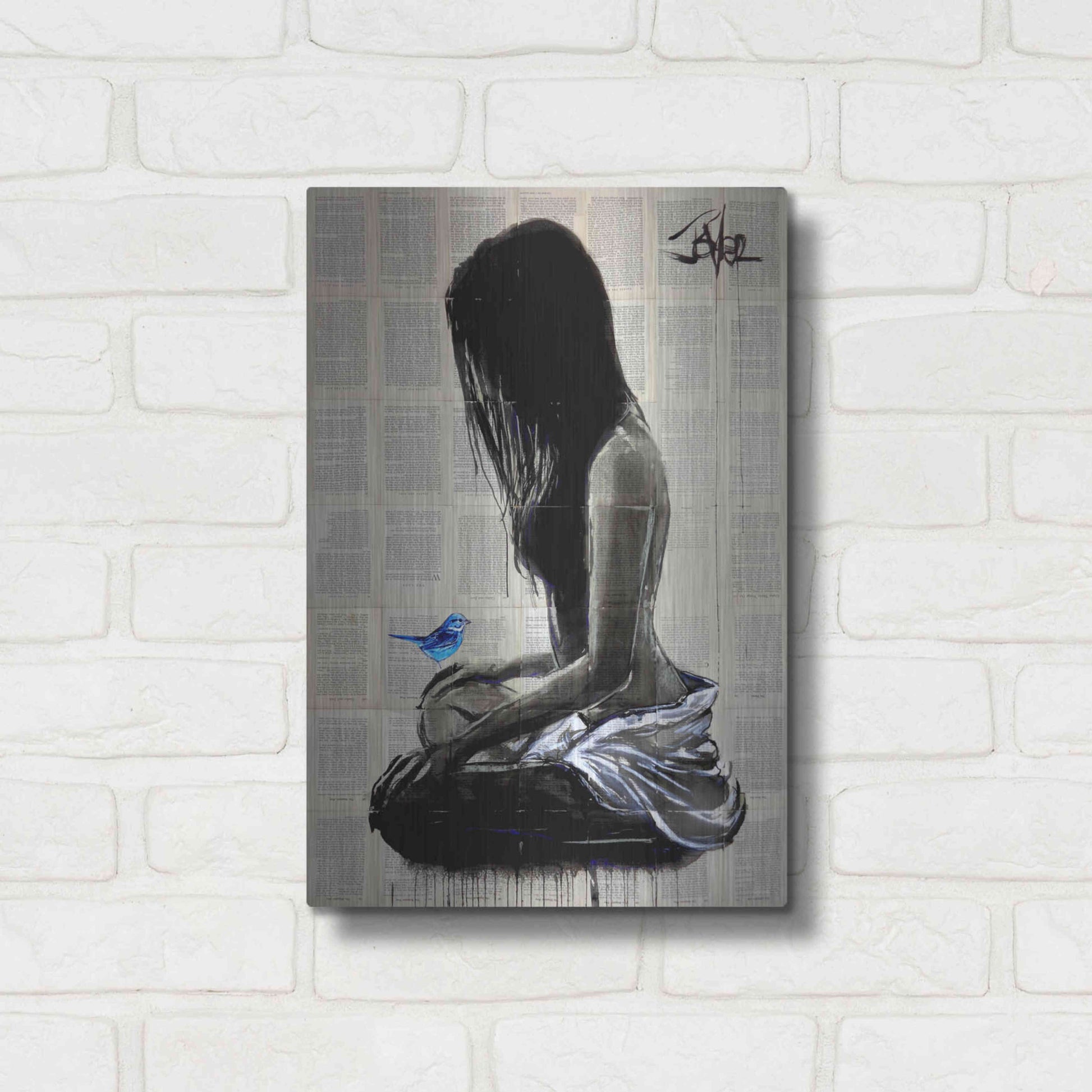 Luxe Metal Art 'Maiden Hope' by Loui Jover, Metal Wall Art,12x16