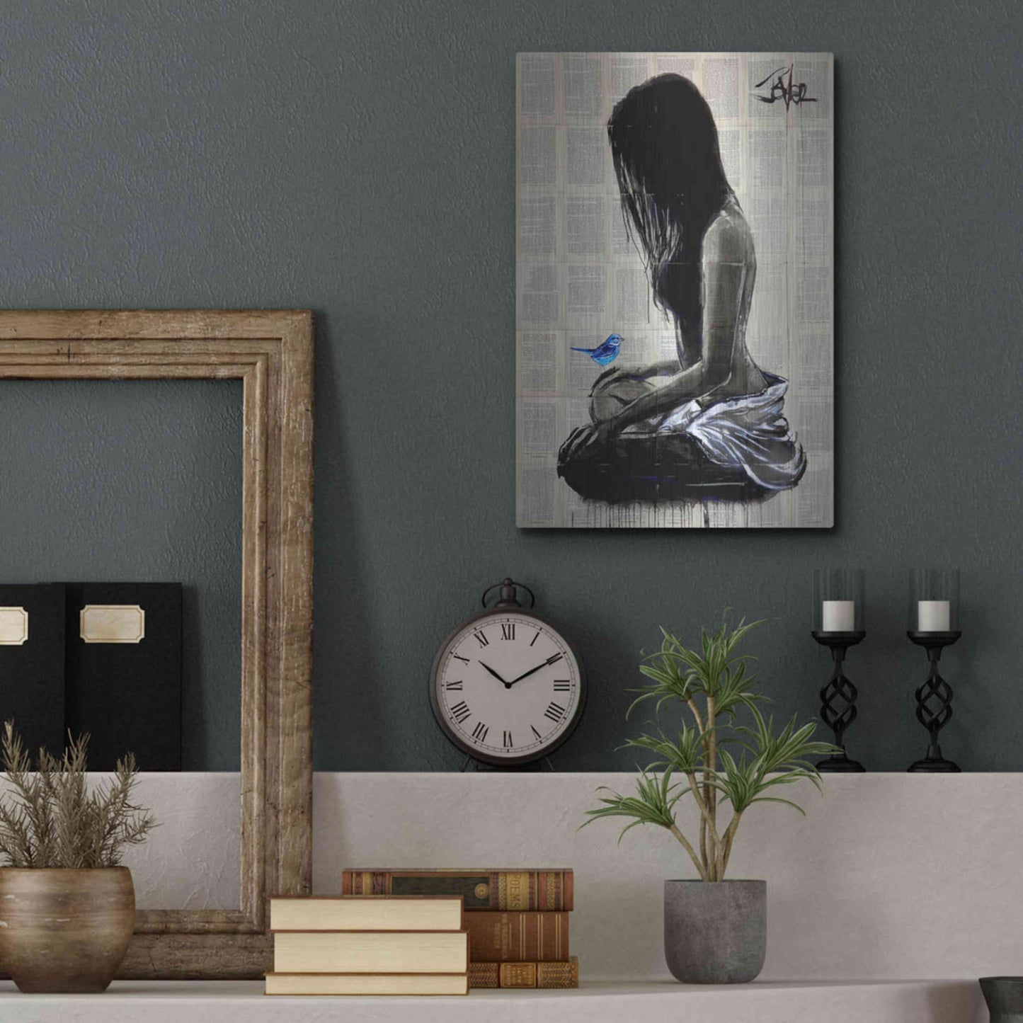 Luxe Metal Art 'Maiden Hope' by Loui Jover, Metal Wall Art,12x16