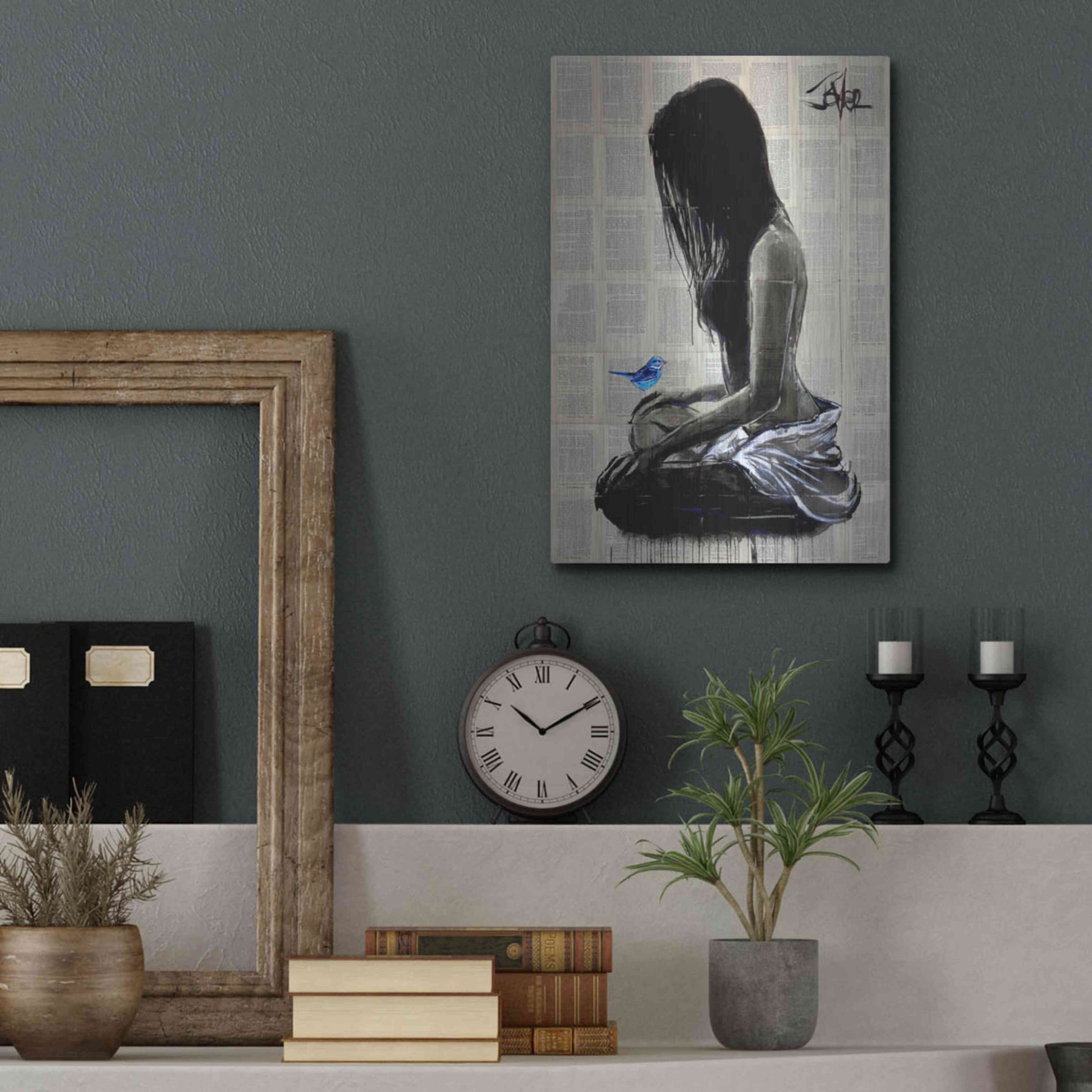 Luxe Metal Art 'Maiden Hope' by Loui Jover, Metal Wall Art,12x16