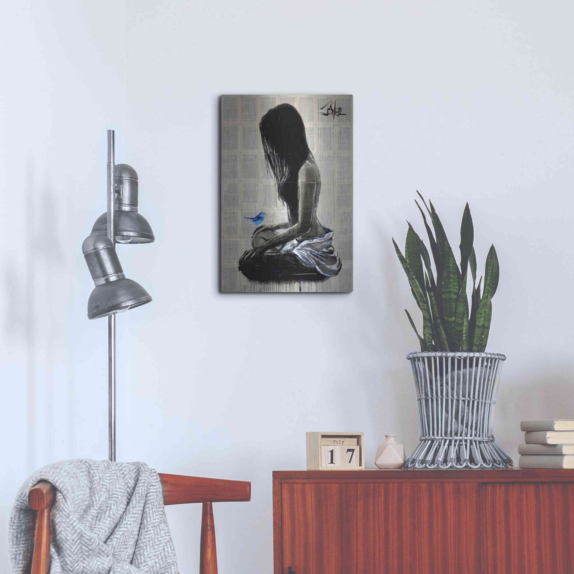 Luxe Metal Art 'Maiden Hope' by Loui Jover, Metal Wall Art,16x24