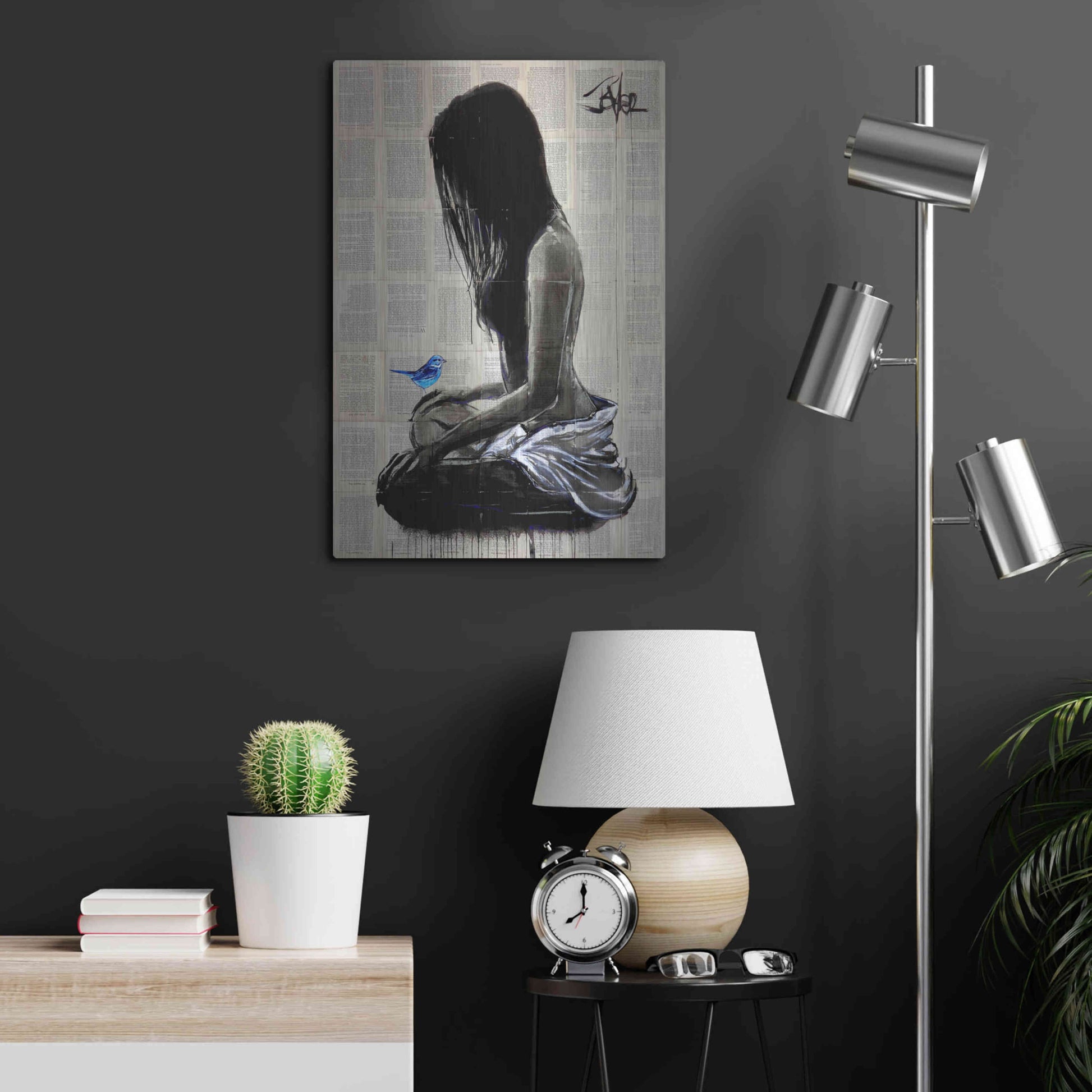 Luxe Metal Art 'Maiden Hope' by Loui Jover, Metal Wall Art,16x24