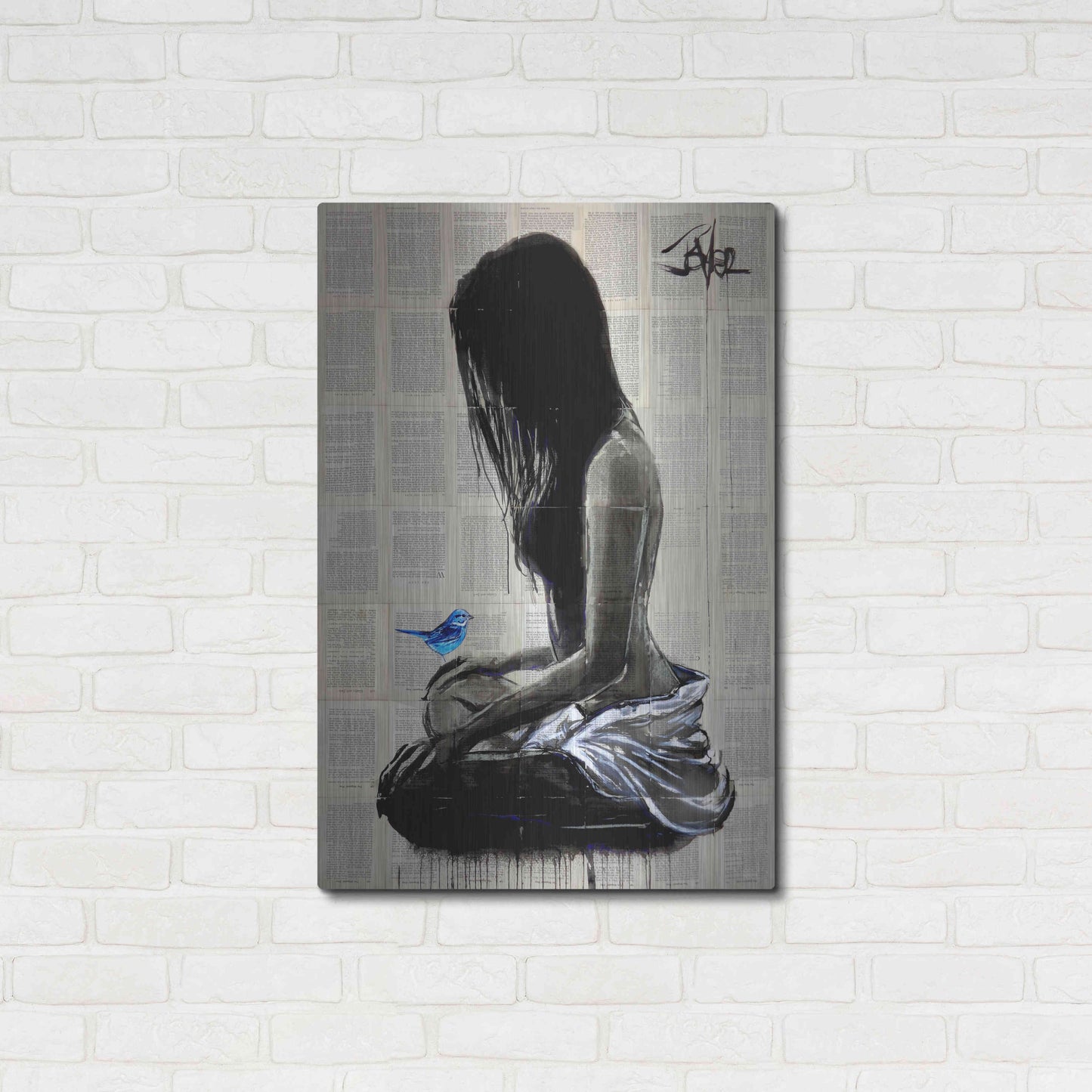 Luxe Metal Art 'Maiden Hope' by Loui Jover, Metal Wall Art,24x36