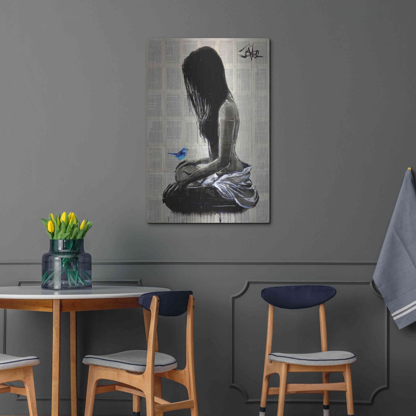 Luxe Metal Art 'Maiden Hope' by Loui Jover, Metal Wall Art,24x36