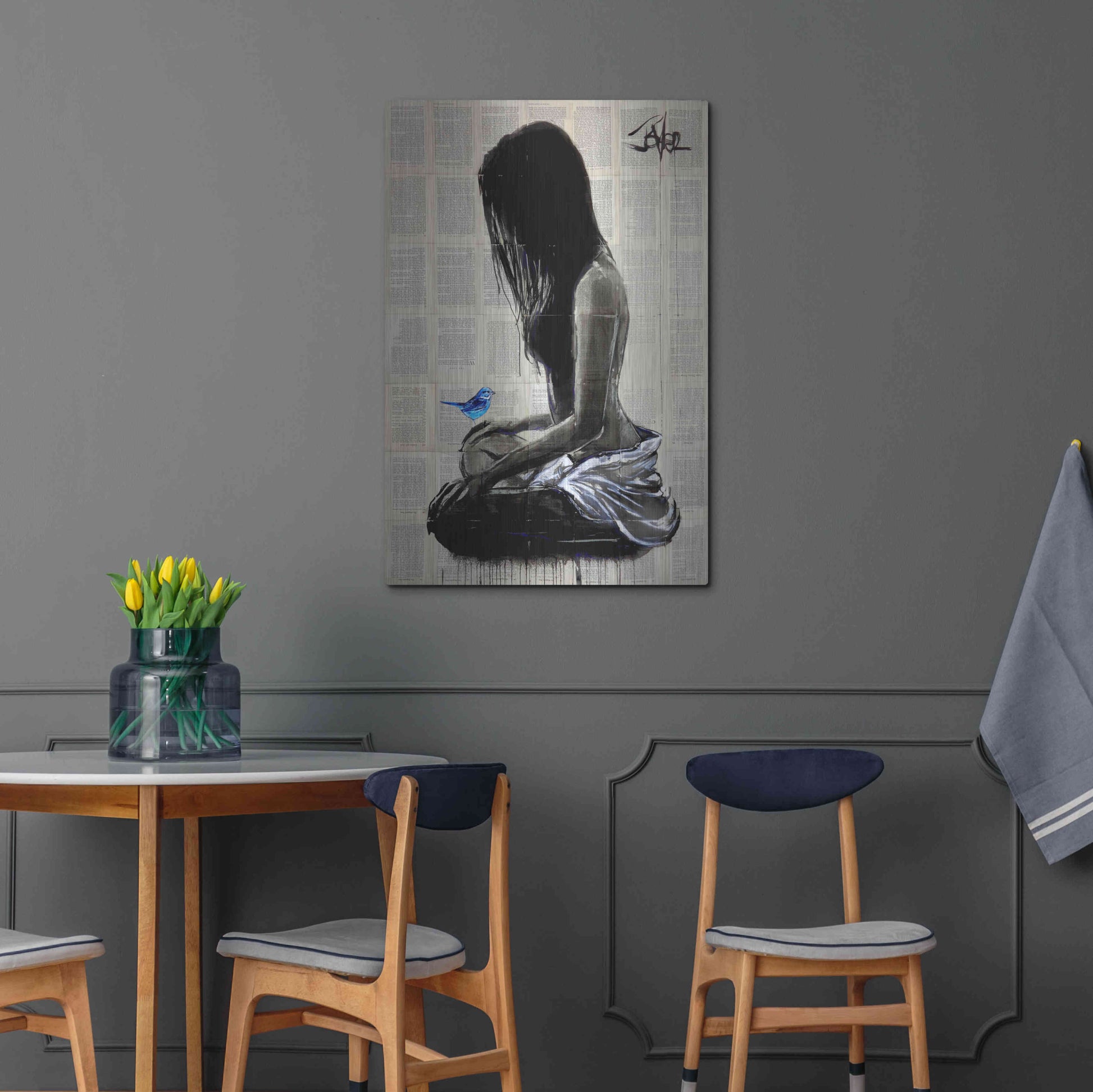 Luxe Metal Art 'Maiden Hope' by Loui Jover, Metal Wall Art,24x36