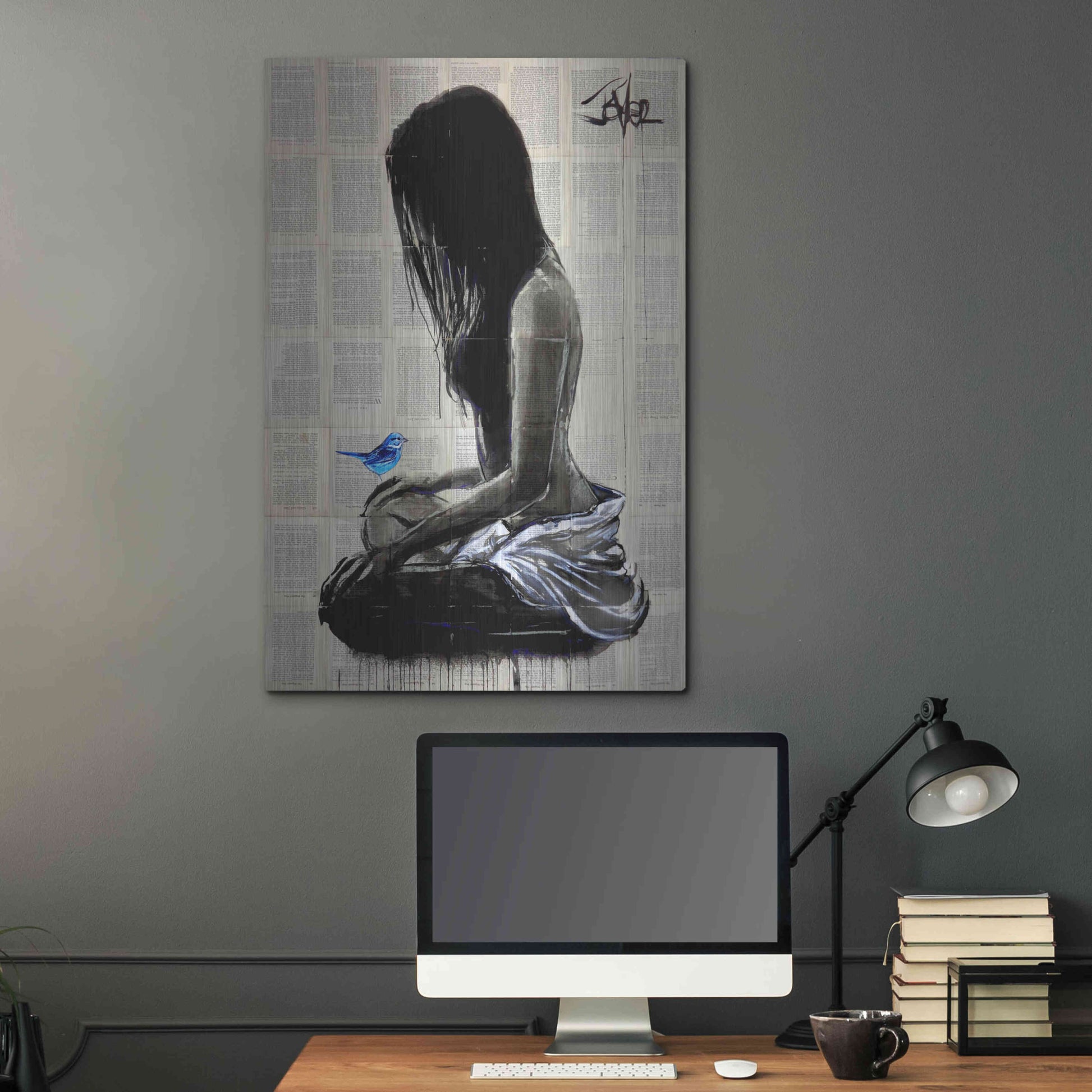 Luxe Metal Art 'Maiden Hope' by Loui Jover, Metal Wall Art,24x36