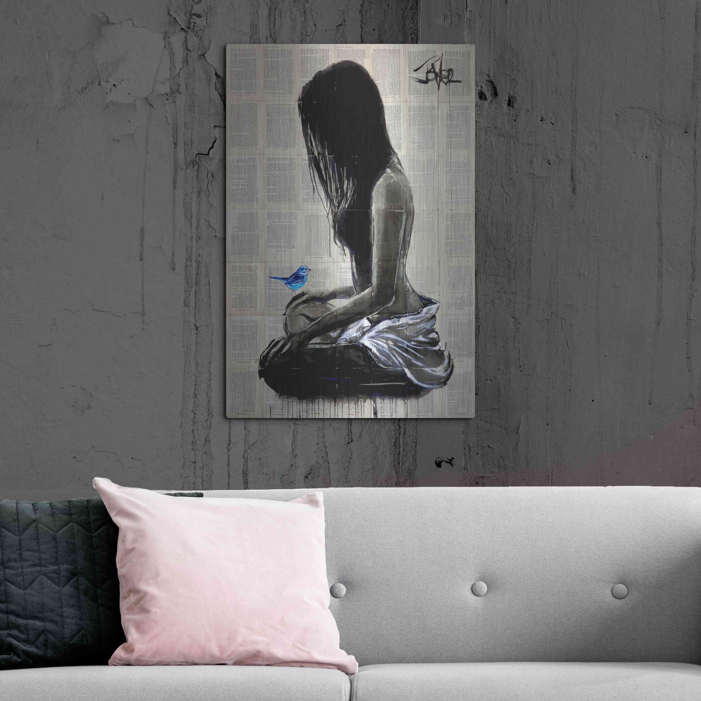 Luxe Metal Art 'Maiden Hope' by Loui Jover, Metal Wall Art,24x36