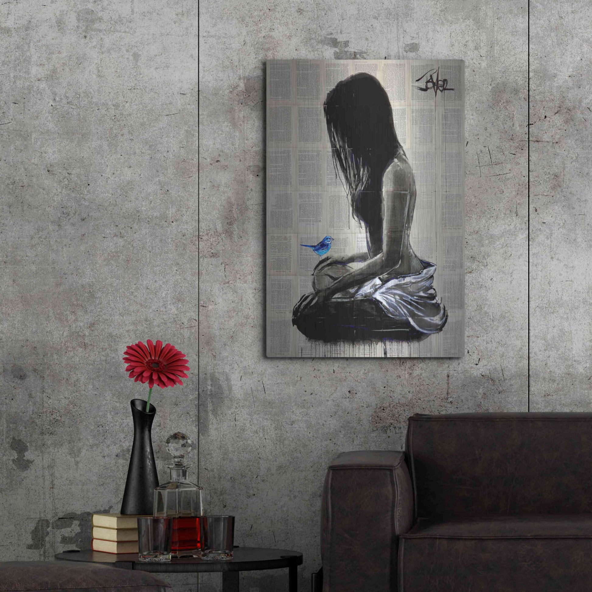 Luxe Metal Art 'Maiden Hope' by Loui Jover, Metal Wall Art,24x36