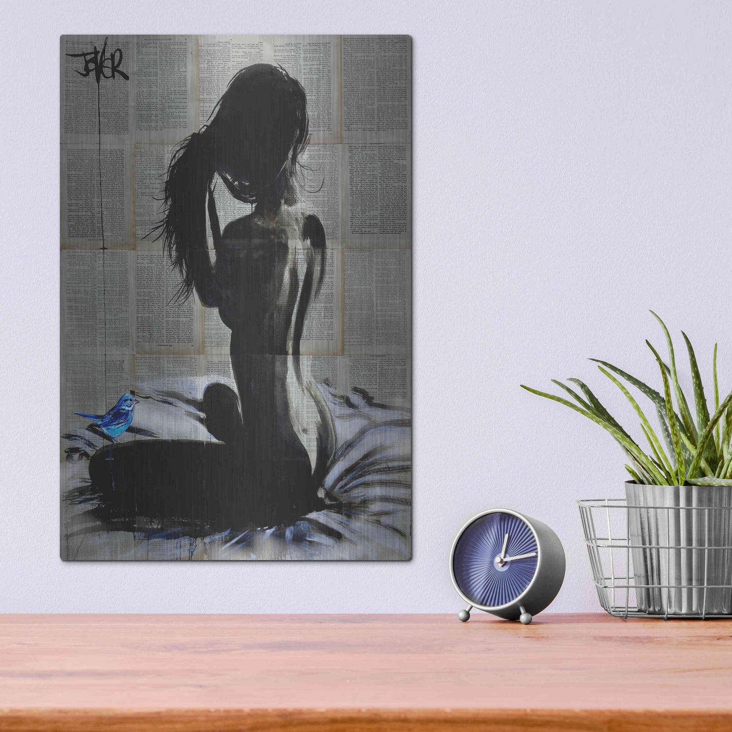 Luxe Metal Art 'New Day New Hope' by Loui Jover, Metal Wall Art,12x16