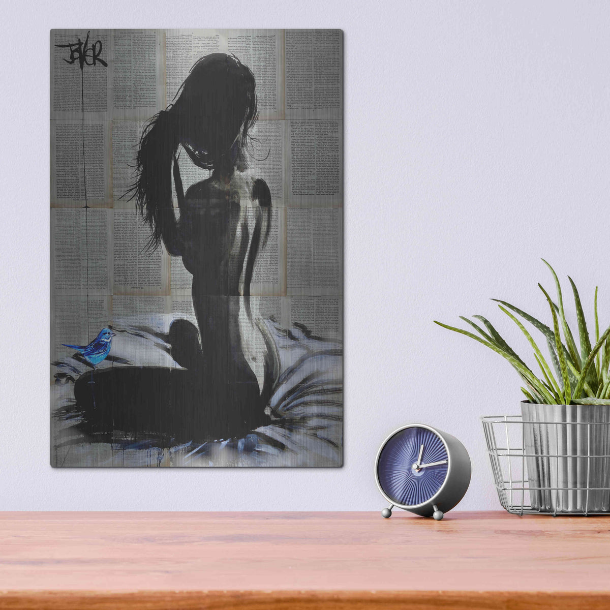 Luxe Metal Art 'New Day New Hope' by Loui Jover, Metal Wall Art,12x16