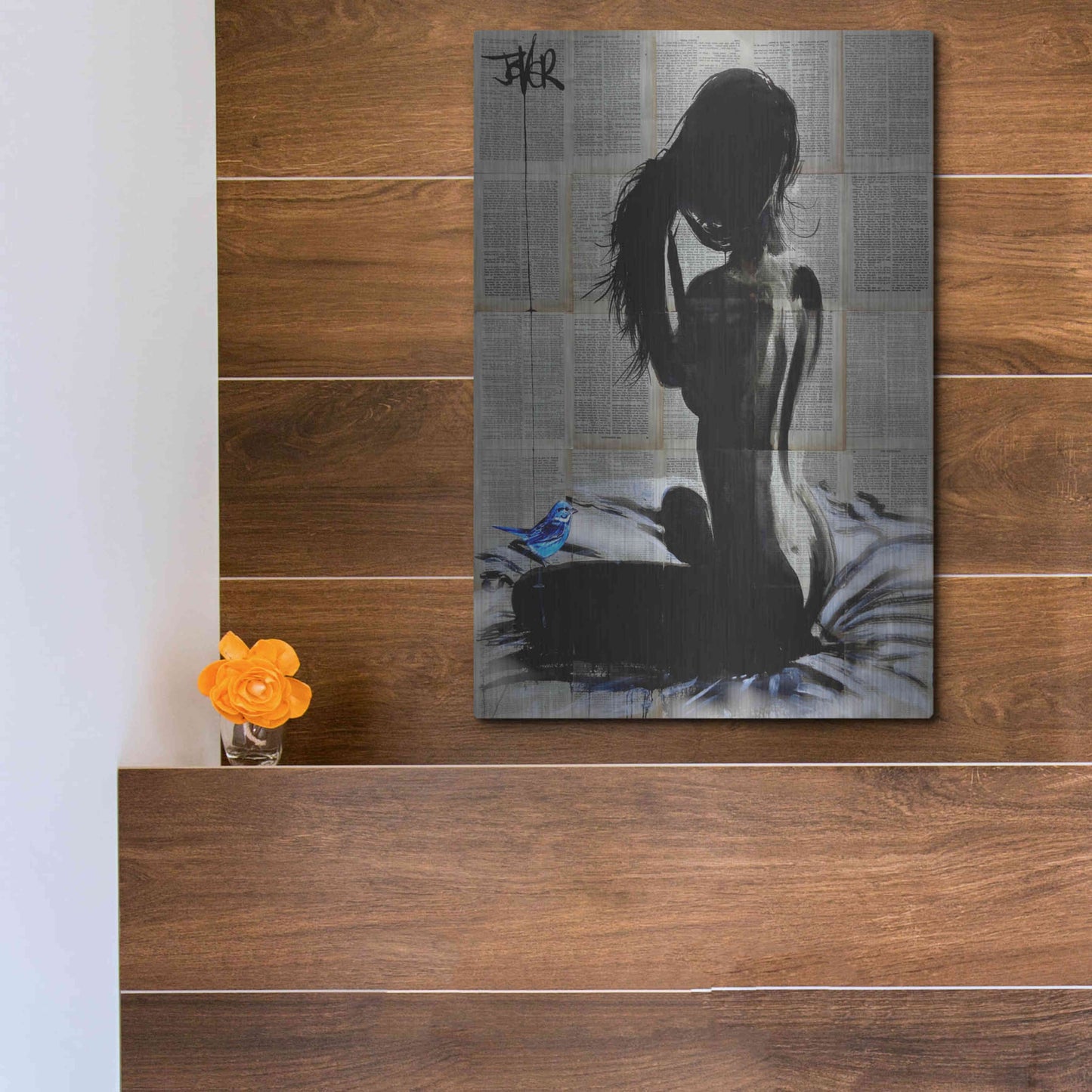 Luxe Metal Art 'New Day New Hope' by Loui Jover, Metal Wall Art,12x16