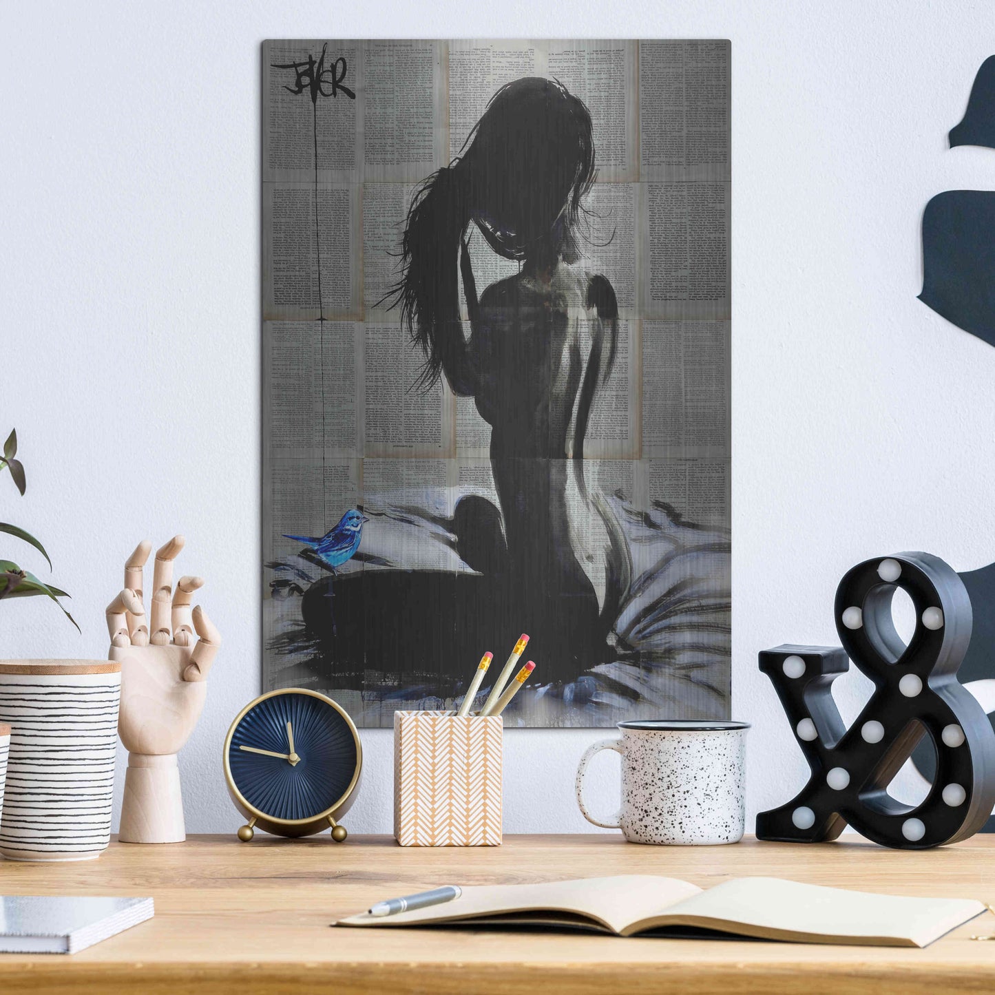 Luxe Metal Art 'New Day New Hope' by Loui Jover, Metal Wall Art,12x16