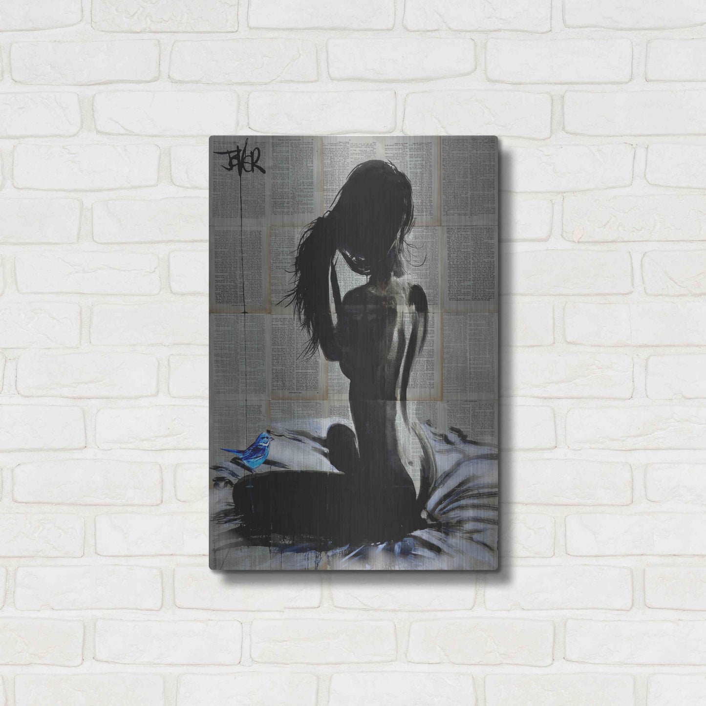 Luxe Metal Art 'New Day New Hope' by Loui Jover, Metal Wall Art,16x24