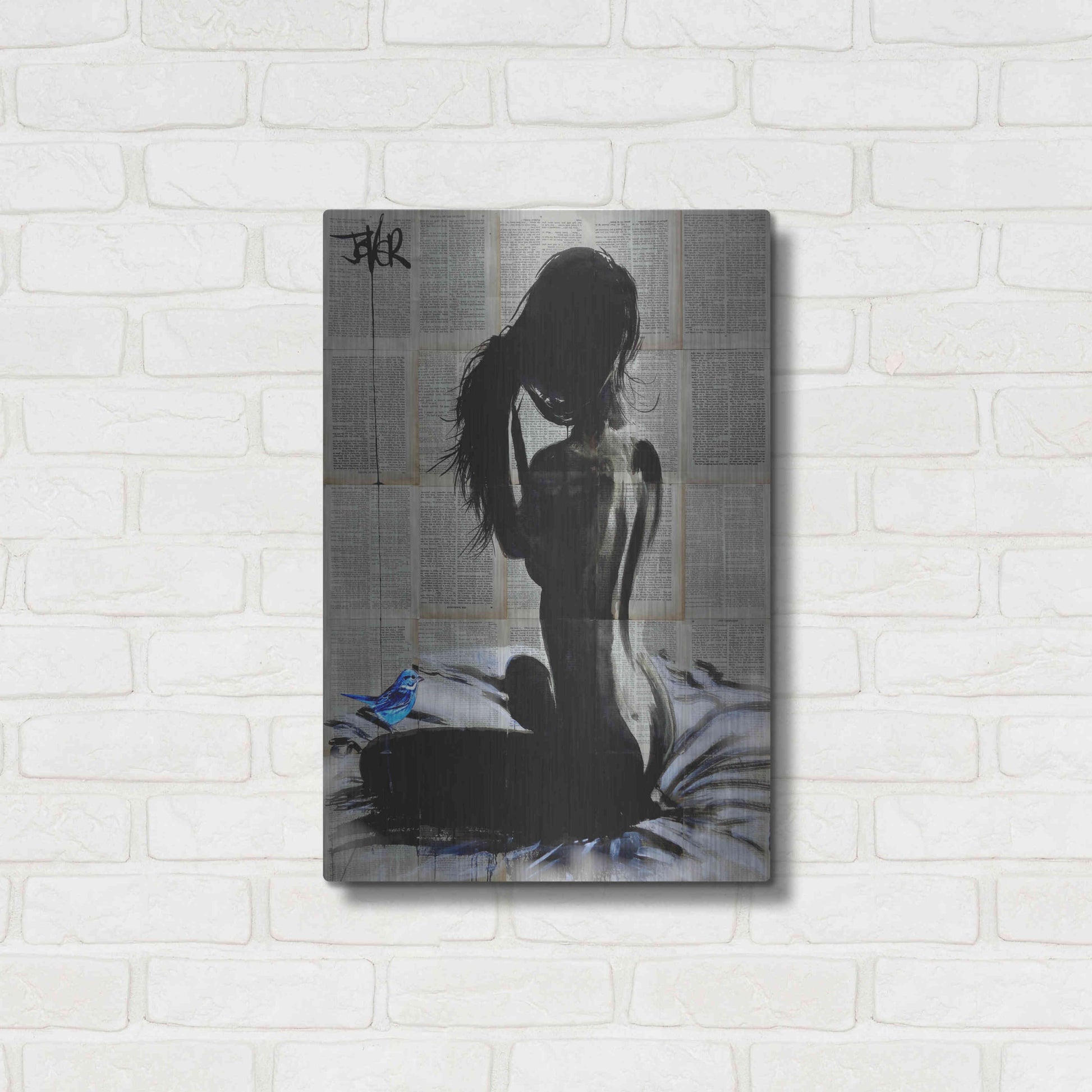 Luxe Metal Art 'New Day New Hope' by Loui Jover, Metal Wall Art,16x24