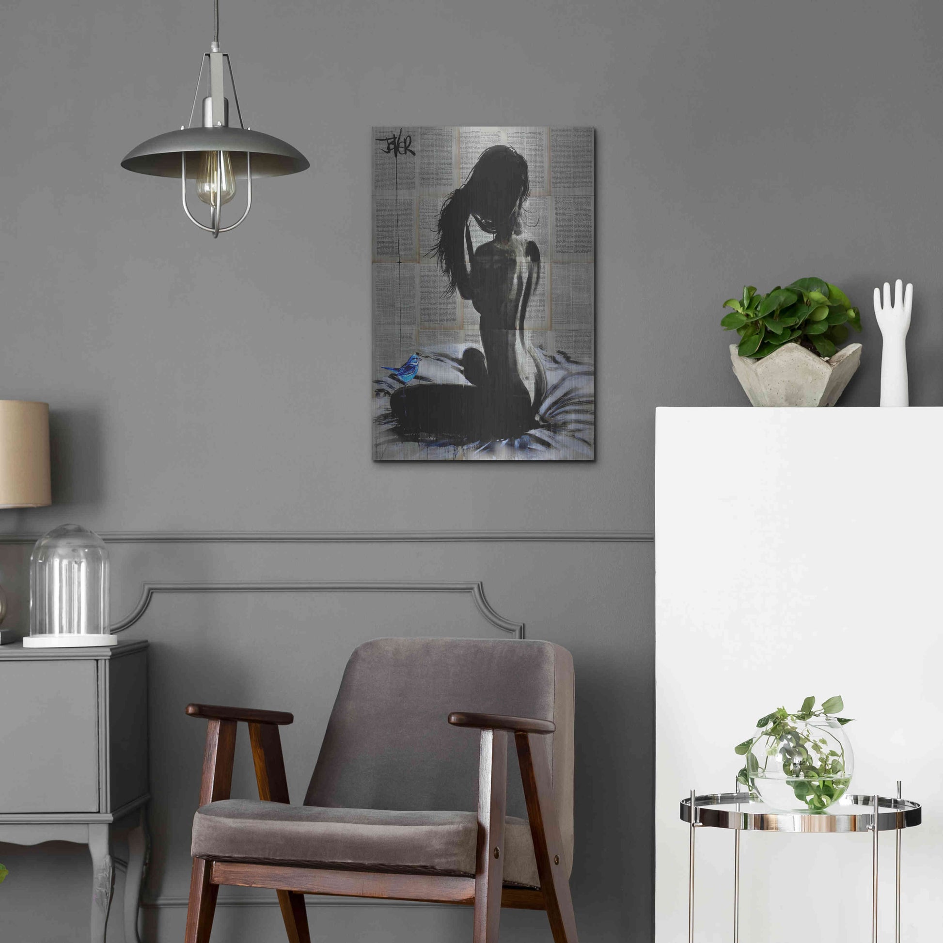 Luxe Metal Art 'New Day New Hope' by Loui Jover, Metal Wall Art,16x24