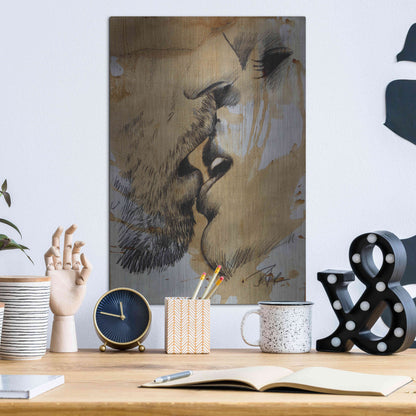 Luxe Metal Art 'Now Or Never' by Loui Jover, Metal Wall Art,12x16
