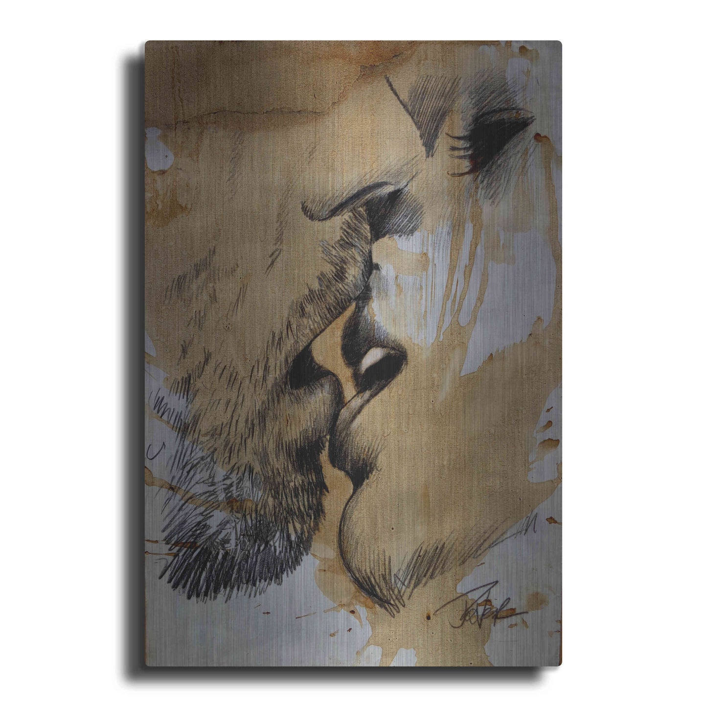 Luxe Metal Art 'Now Or Never' by Loui Jover, Metal Wall Art