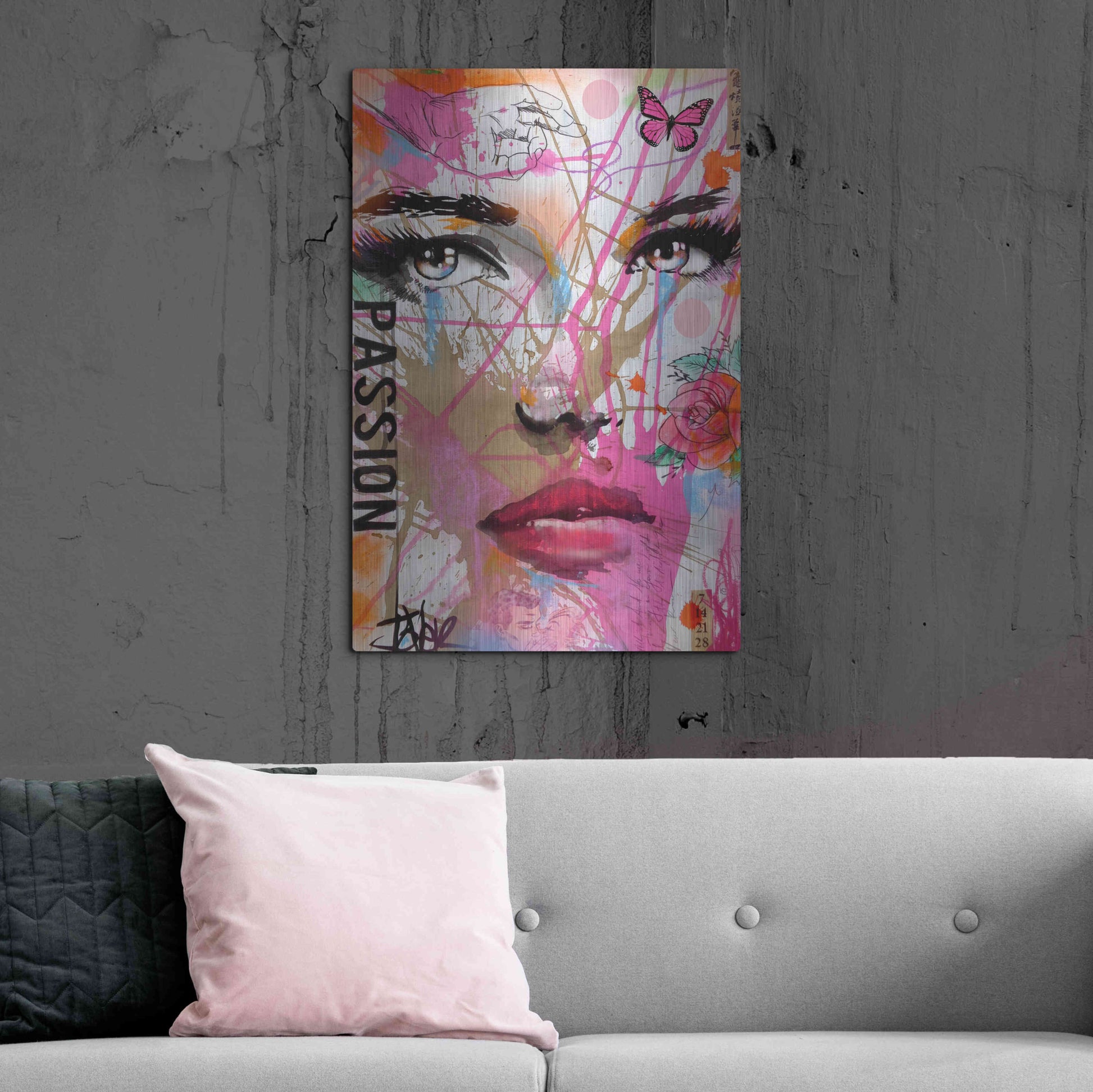 Luxe Metal Art 'Passion' by Loui Jover, Metal Wall Art,24x36