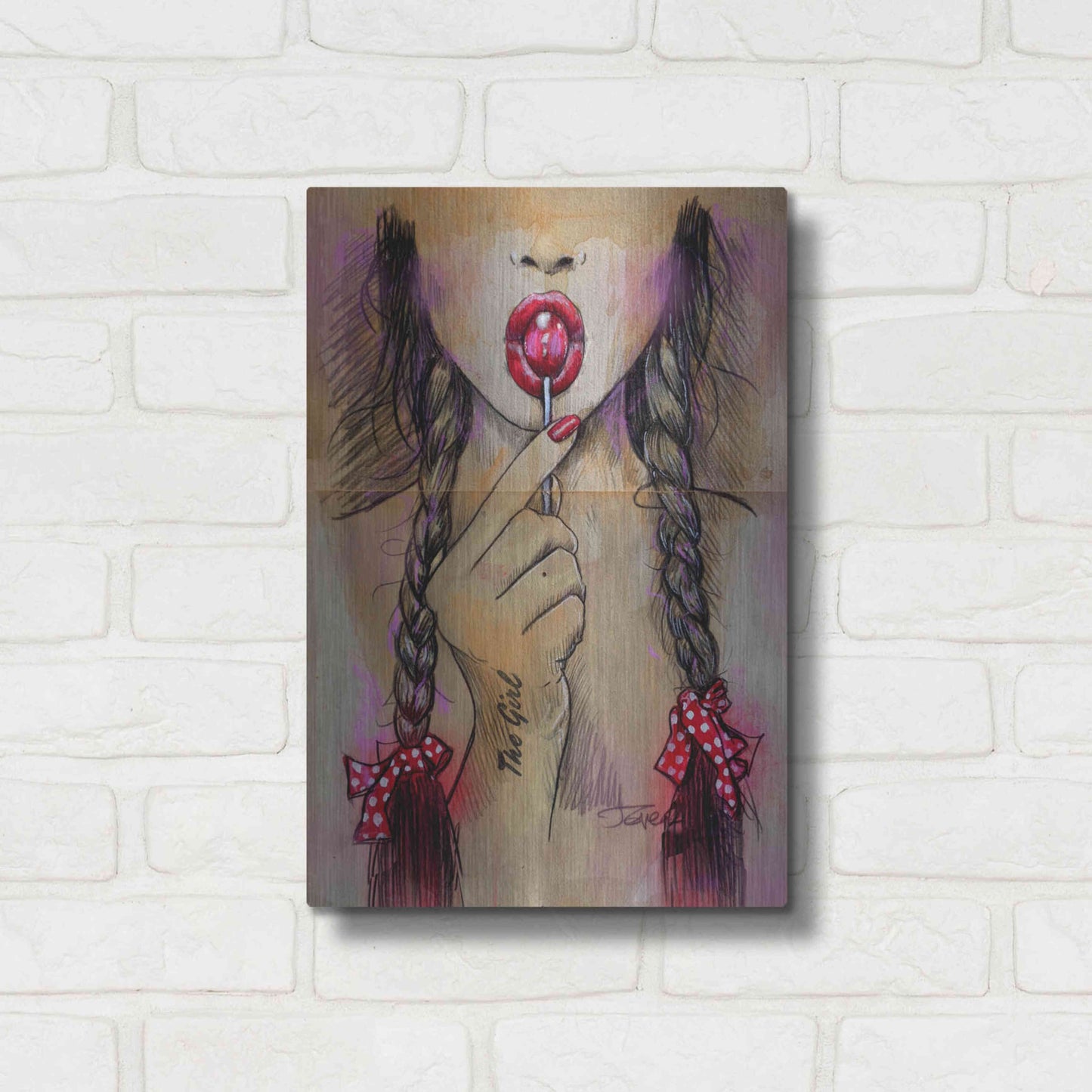 Luxe Metal Art 'Raspberry' by Loui Jover, Metal Wall Art,12x16